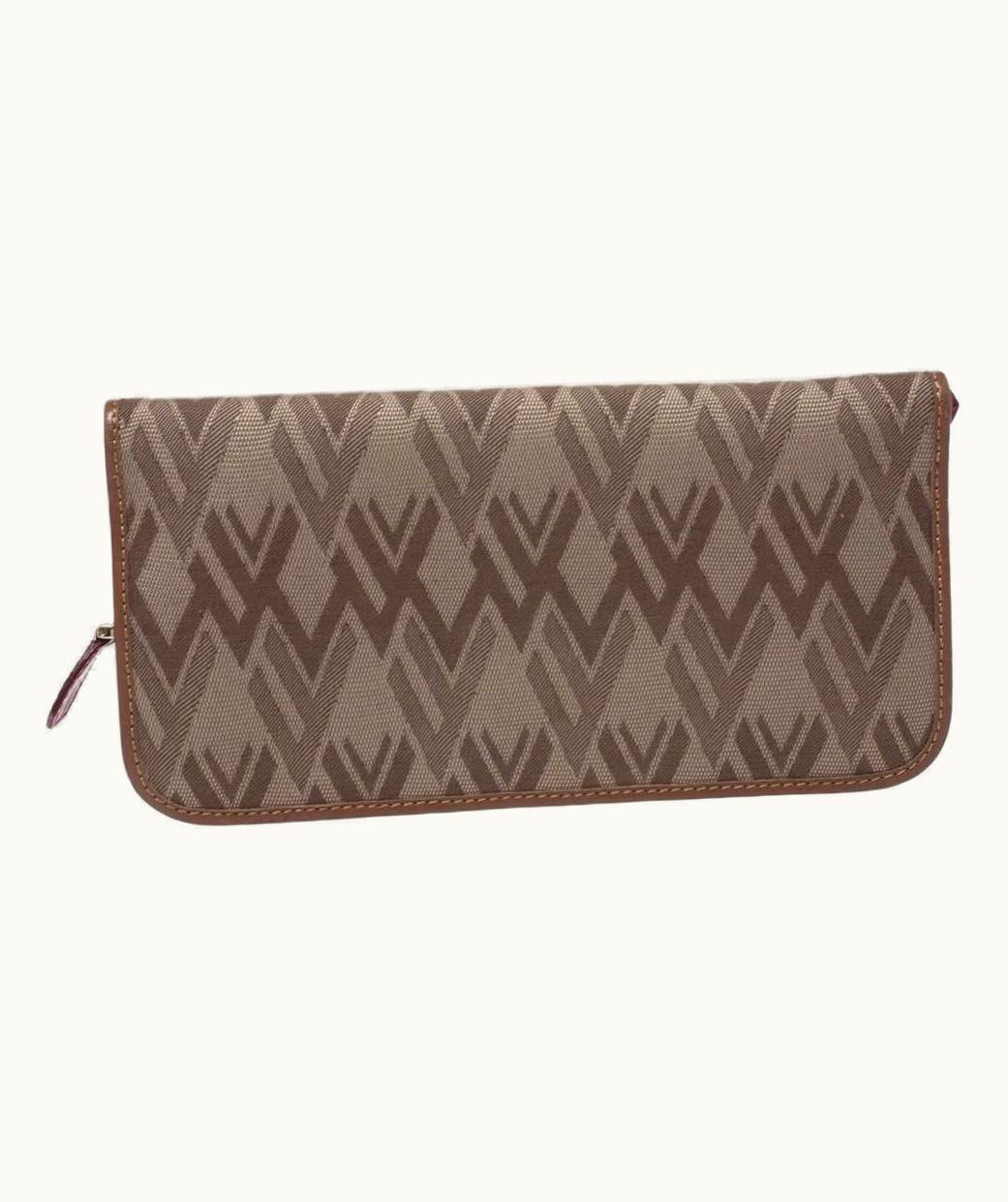 Valentino Valentino Tri Color Canvas And Leather Continental Wallet