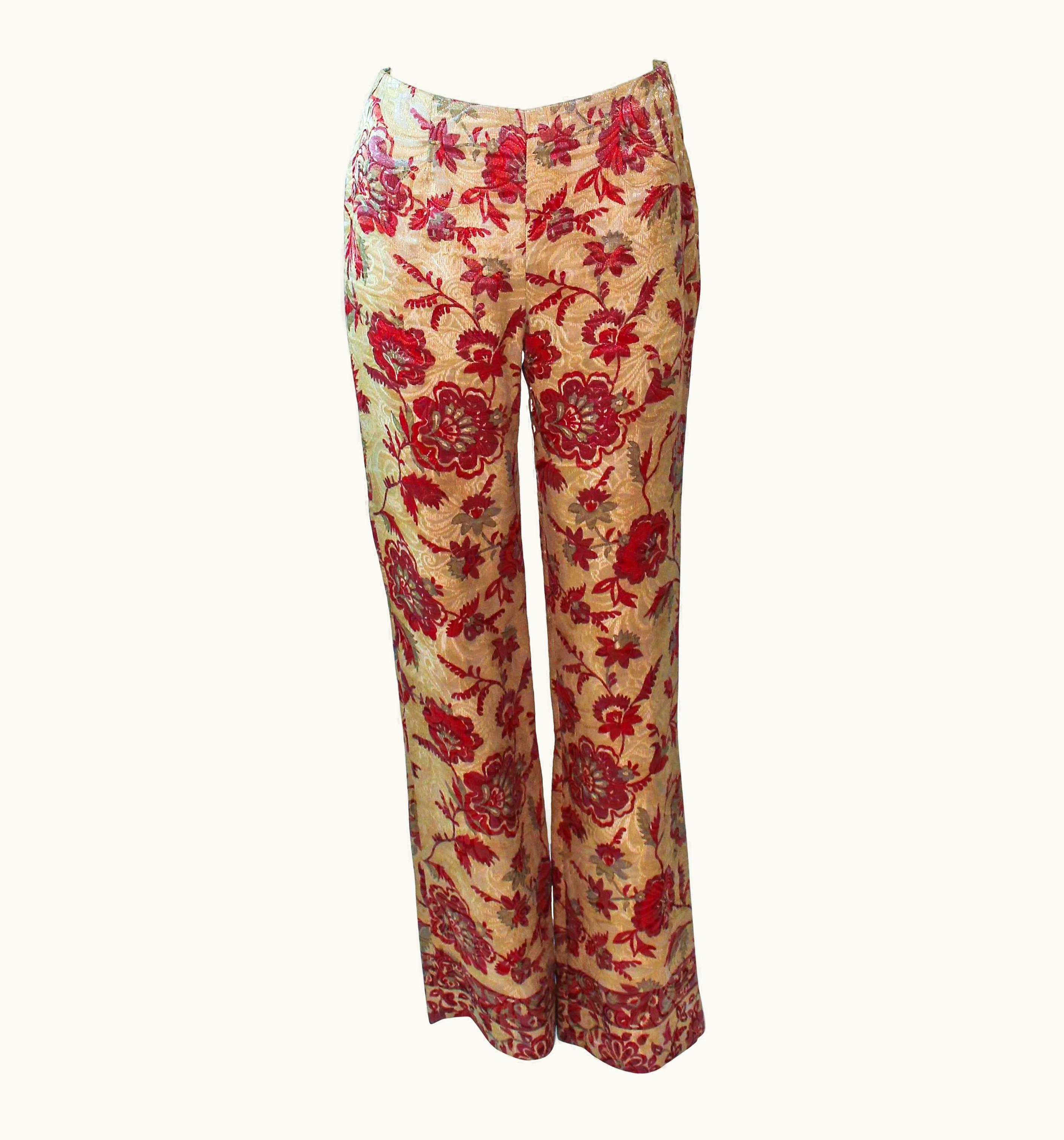Valentino Valentino Silk Brocade Tapestry Pants