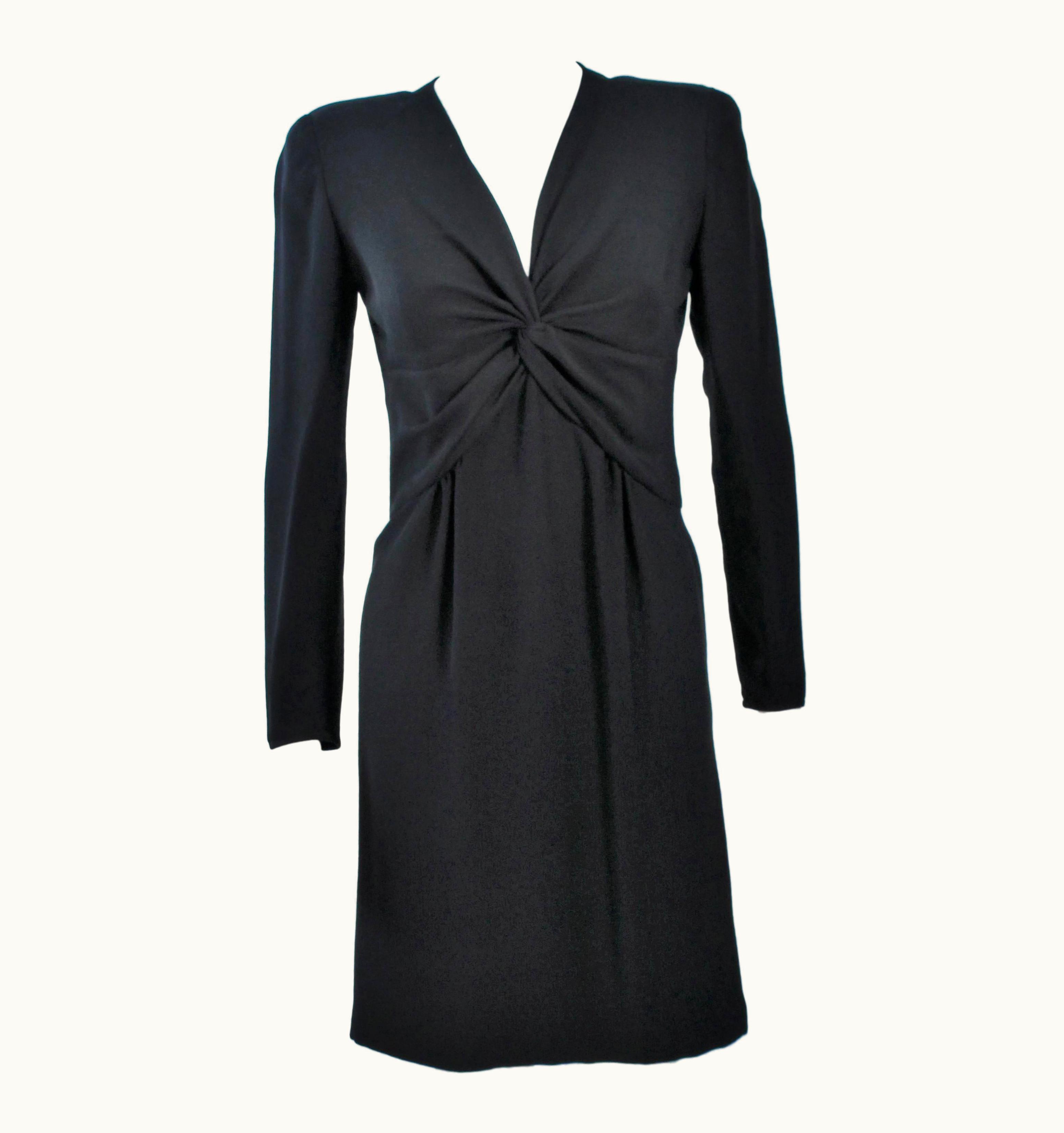 Valentino Valentino Black Twist Front Cocktail Dress