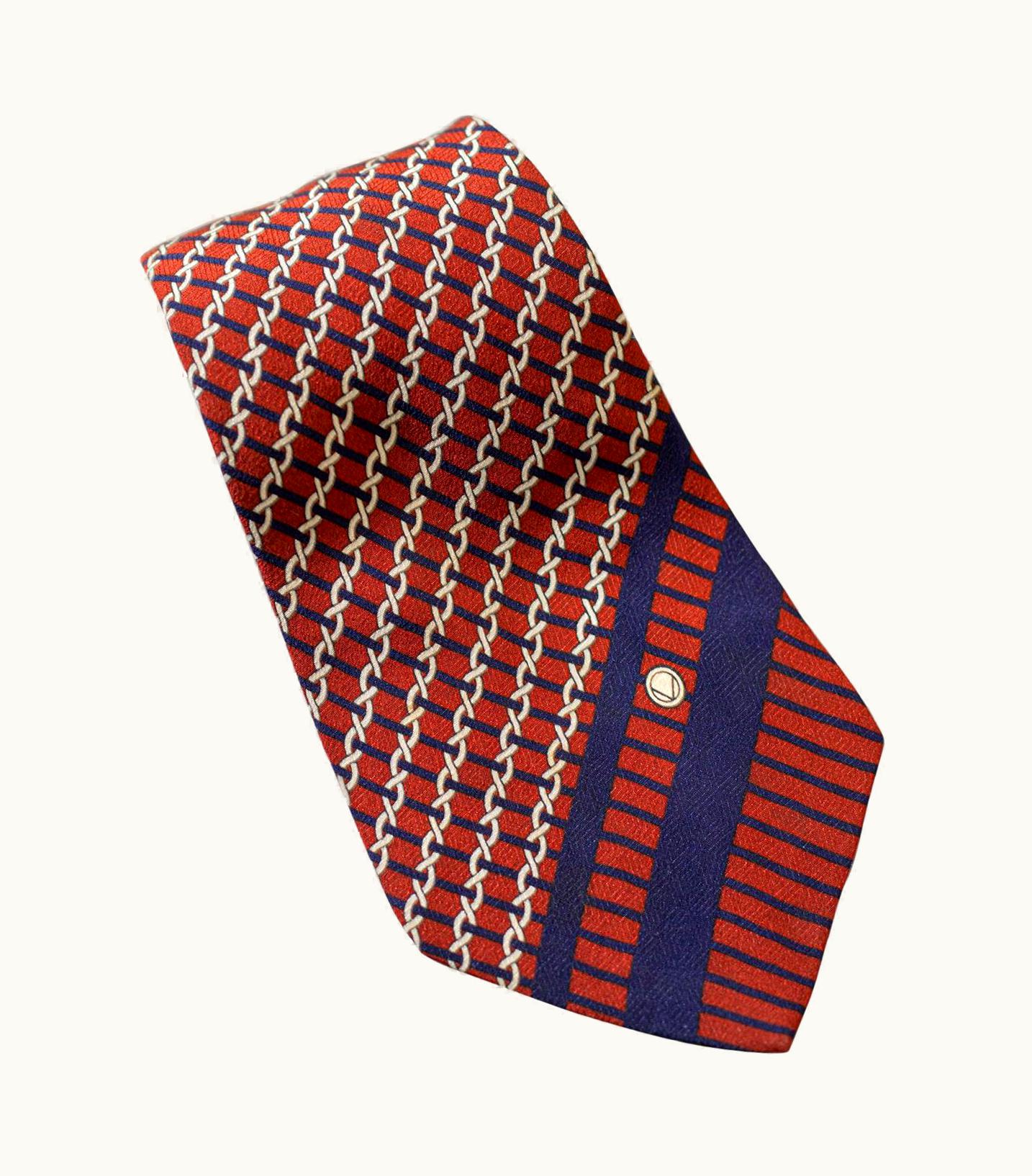 Valentino Vintage Valentino Red And Blue All-silk Tie