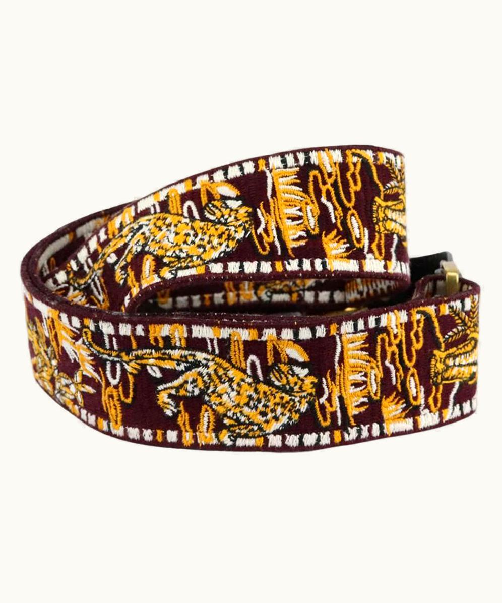 Valentino Valentino Garavani Embroidered Canvas And Leather Bag Strap UZ0611006