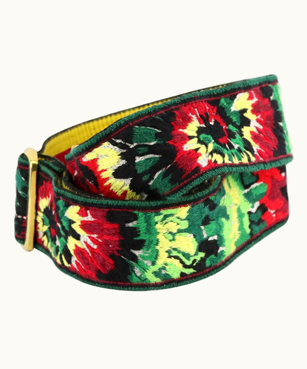 Valentino Valentino Garavani Embroidered Canvas And Leather Bag Strap UZ0611015