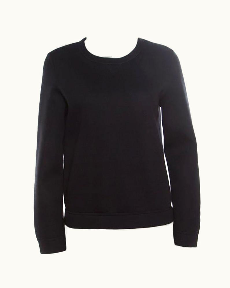 Valentino Valentino Black Contrast Flared Hem Detail Sweatshirt
