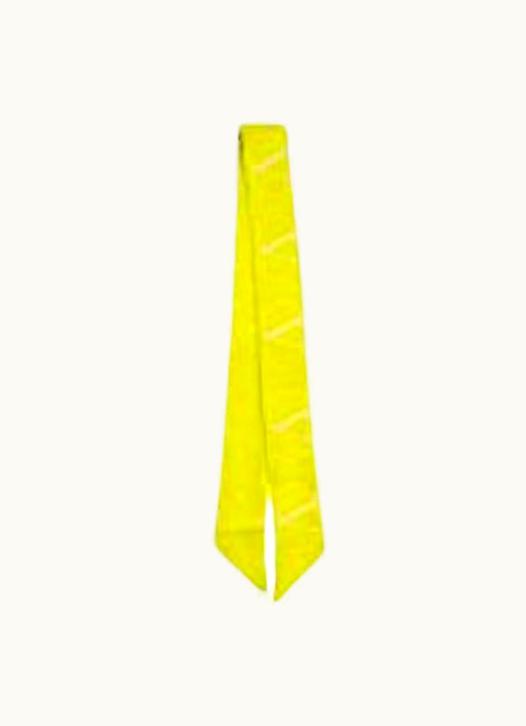 Valentino Valentino Neon Yellow Logo Silk Twill Bandeau Scarf UZ0611045