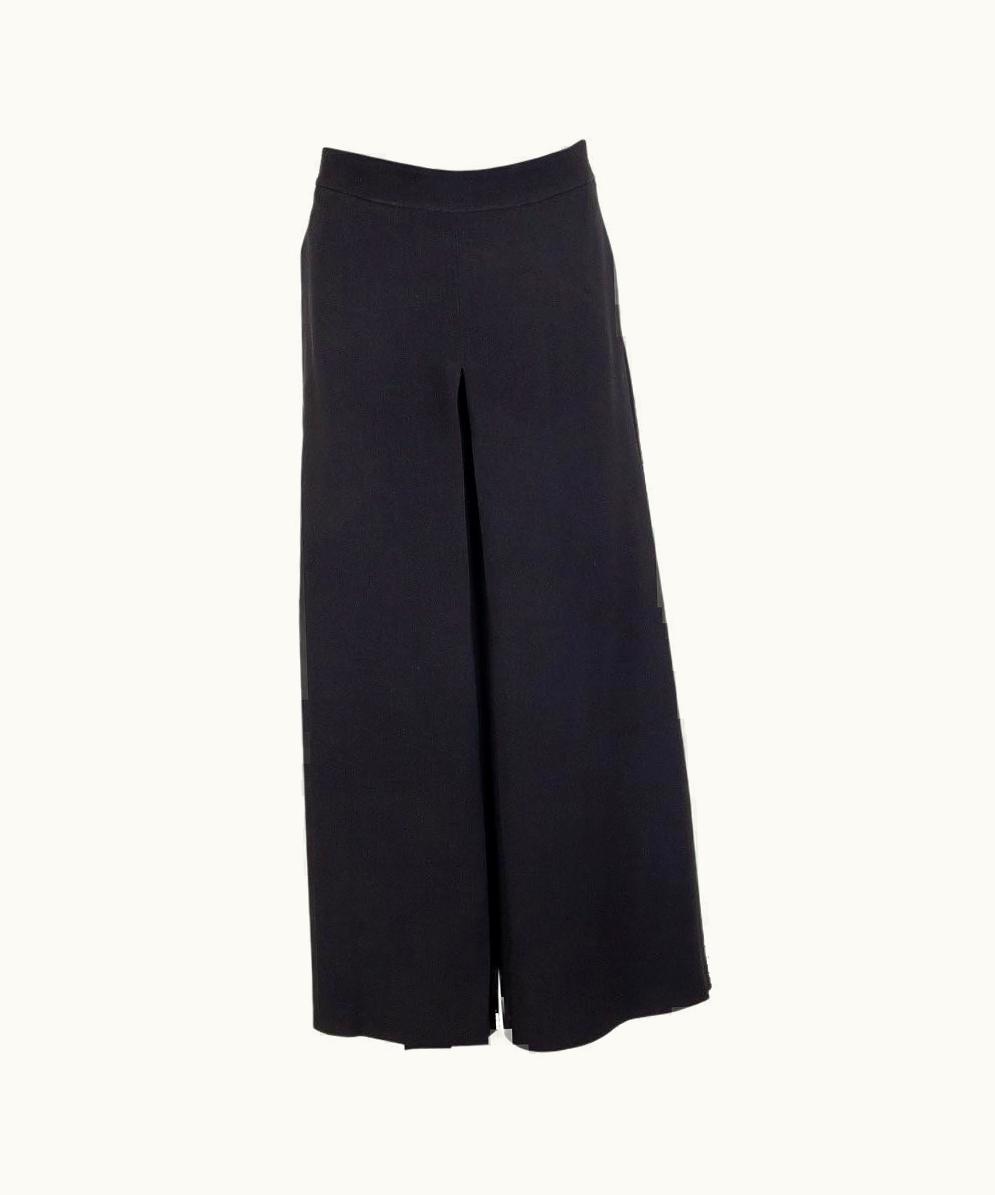 Valentino Valentino Black Acetate Wide Leg Pants