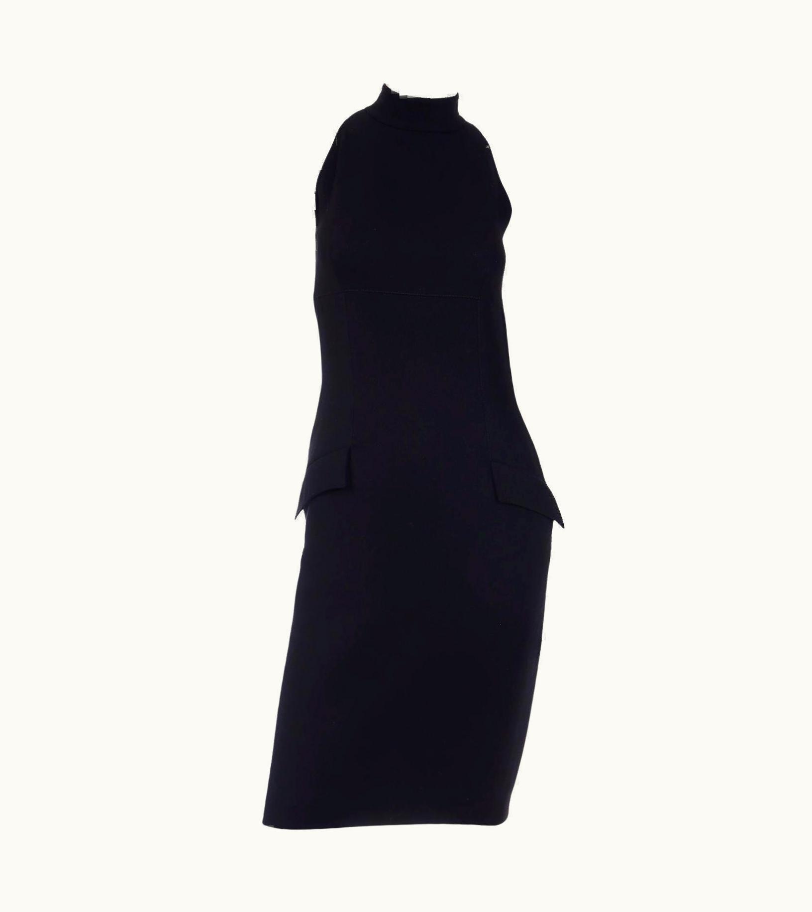 Valentino Vintage Valentino Boutique Black Evening Dress W Rhinestone Zipper