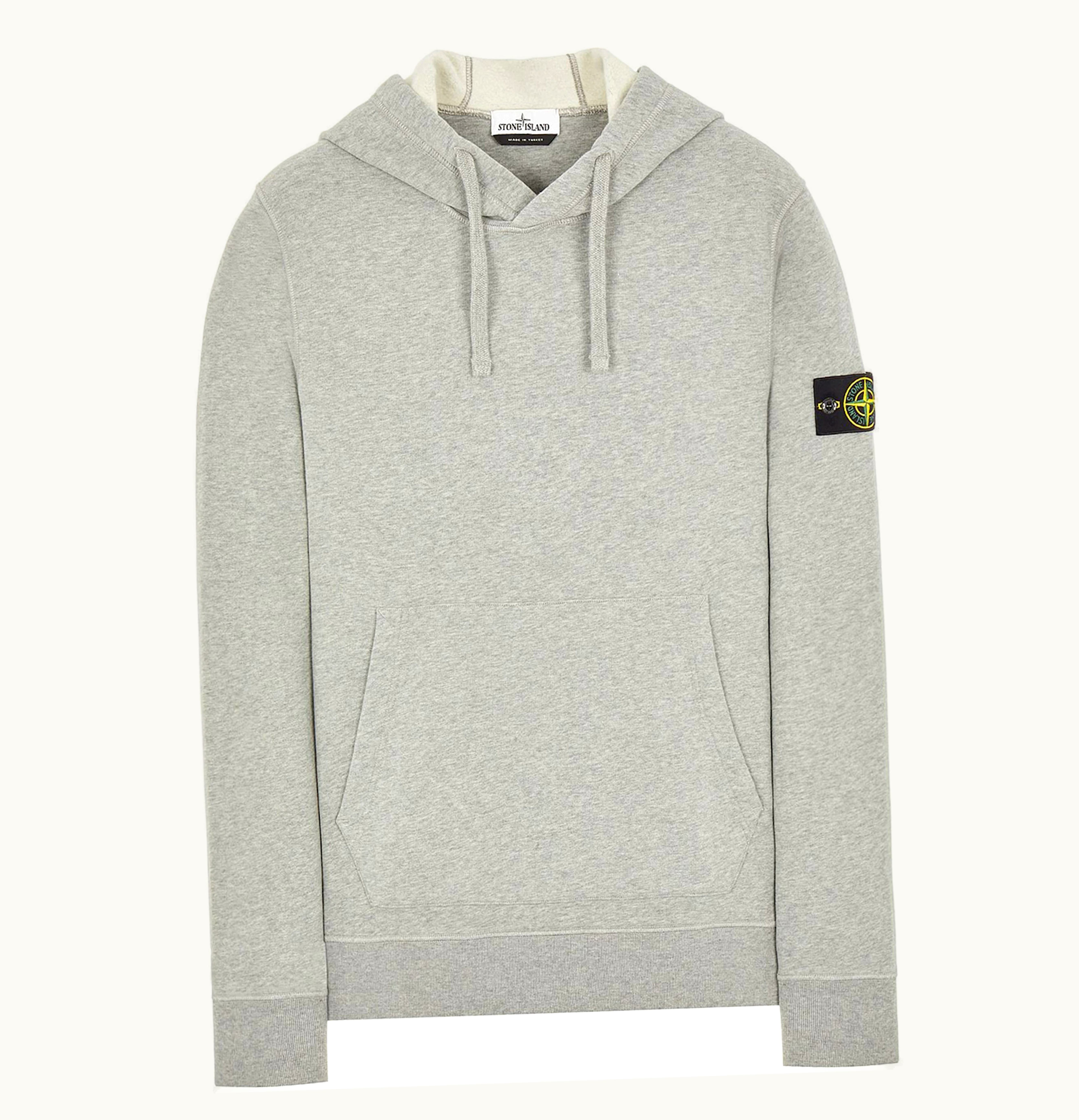 Stone Island Stone Island 64120 Brushed Cotton Fleece Hooded Sweatshirt Dust