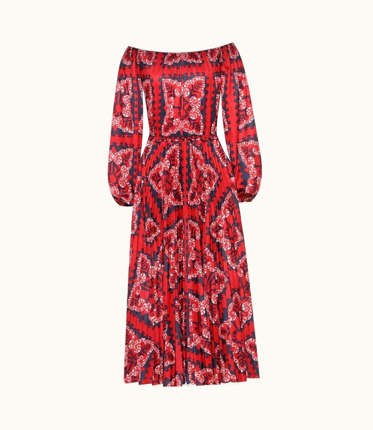 Valentino Valentino Off-the-shoulder Bandana Dress