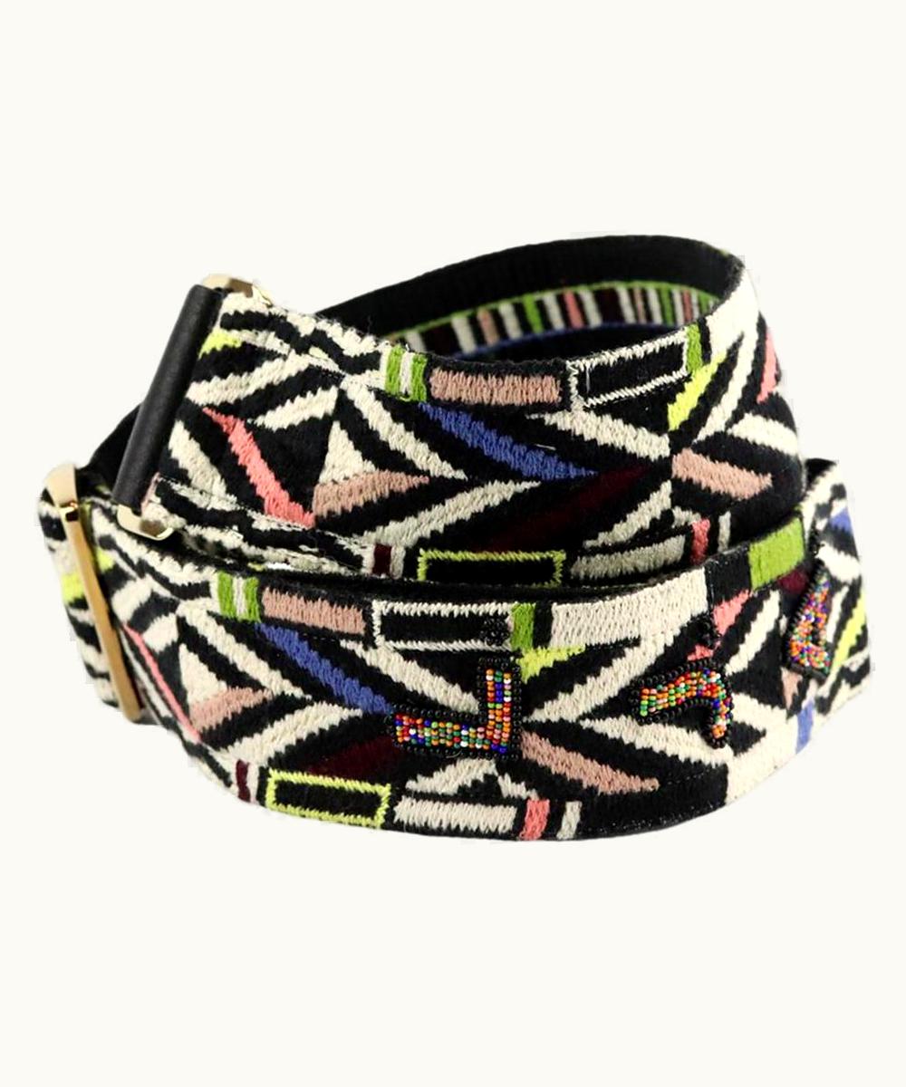 Valentino Valentino Garavani Personalised Embroidered Canvas And Leather Bag Strap