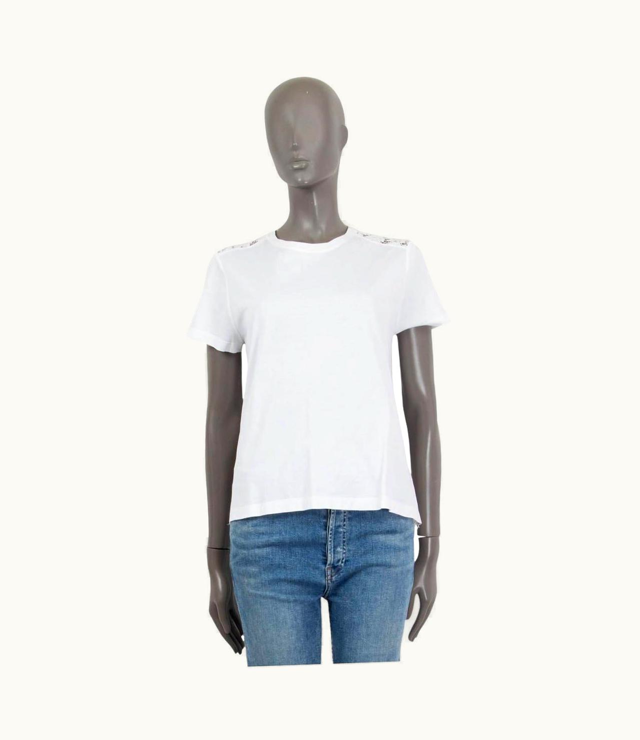 Valentino Valentino White Cotton Lace Back T-shirt Shirt