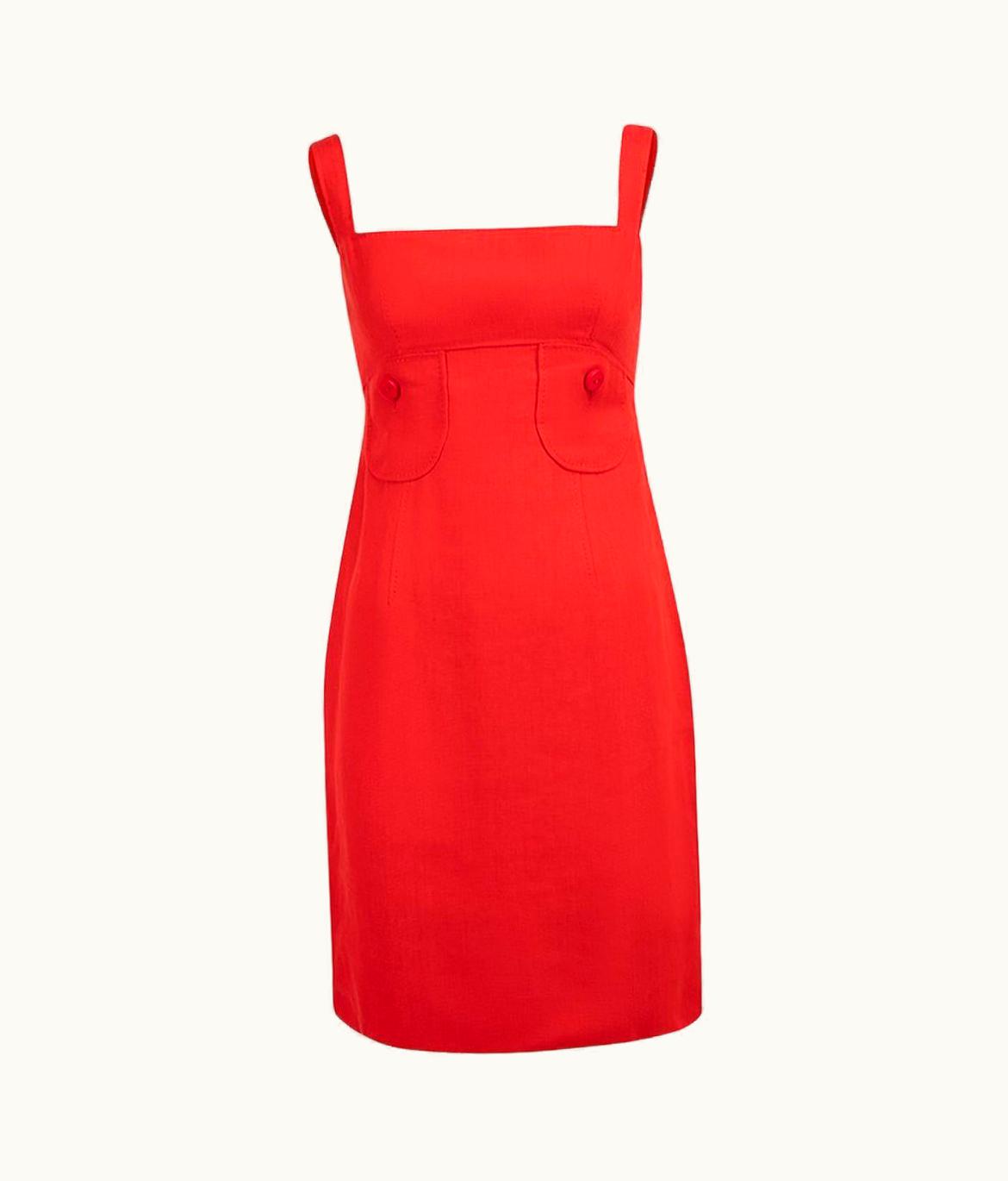 Valentino Valentino Spa Women' Red Pinafore Sleeveless Mini Dress
