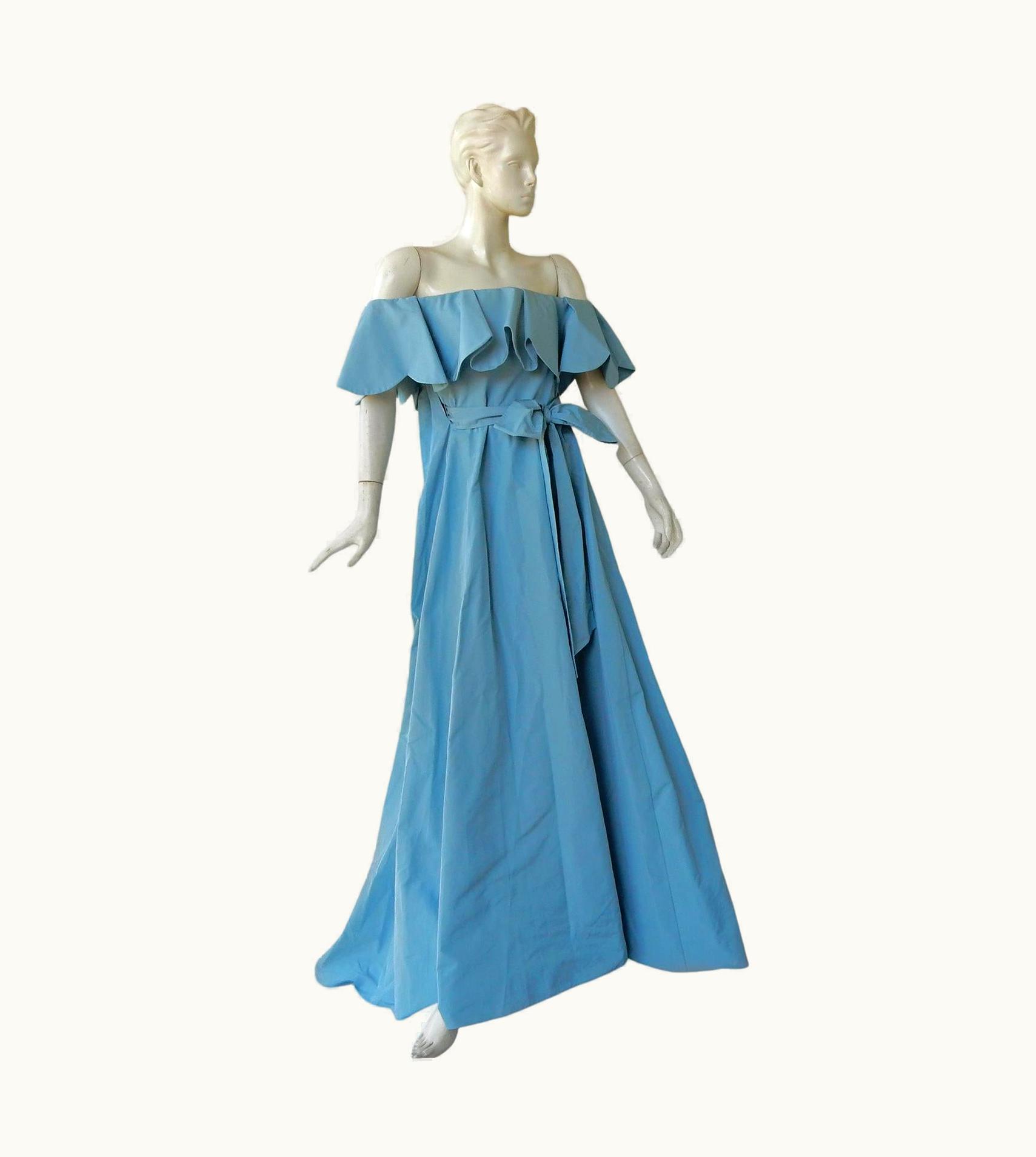 Valentino Valentino Runway Bare Shoulder Full Train Dress Gown New!