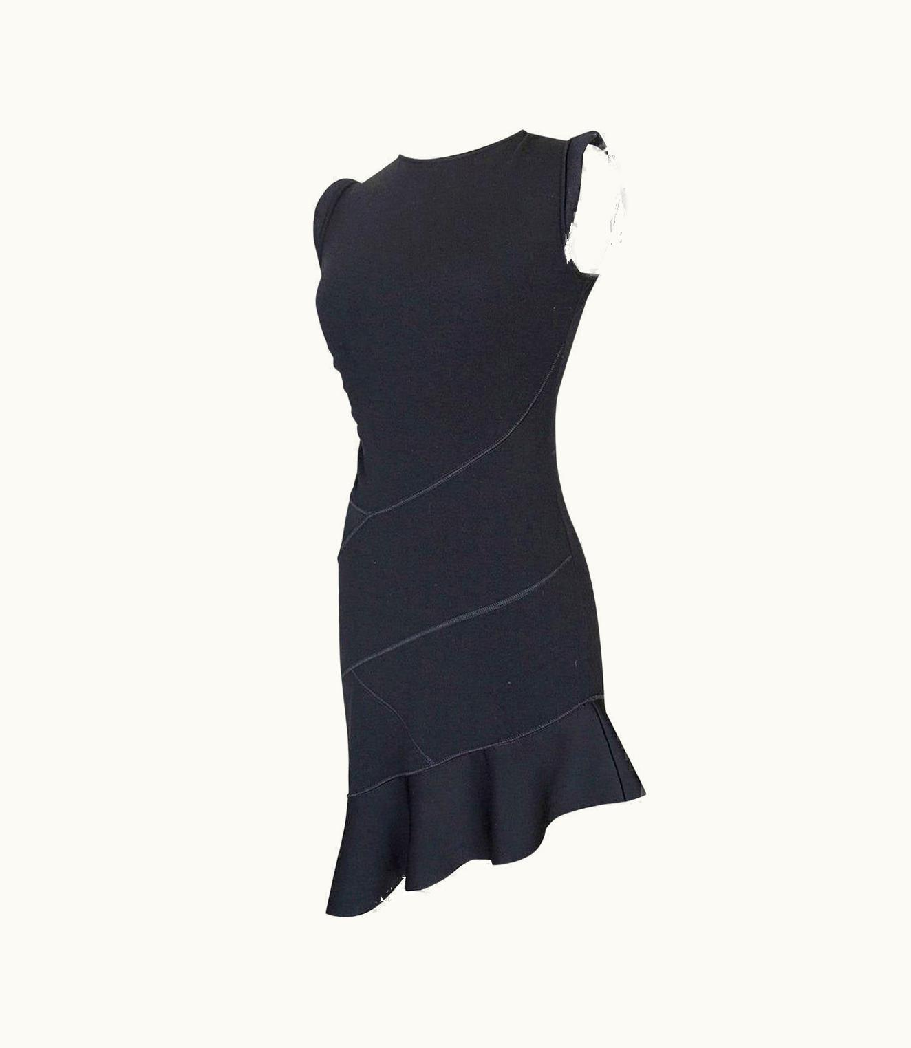 Valentino Valentino Dress Asymmetrical Ruffle Hem Shoulder Waist Detail