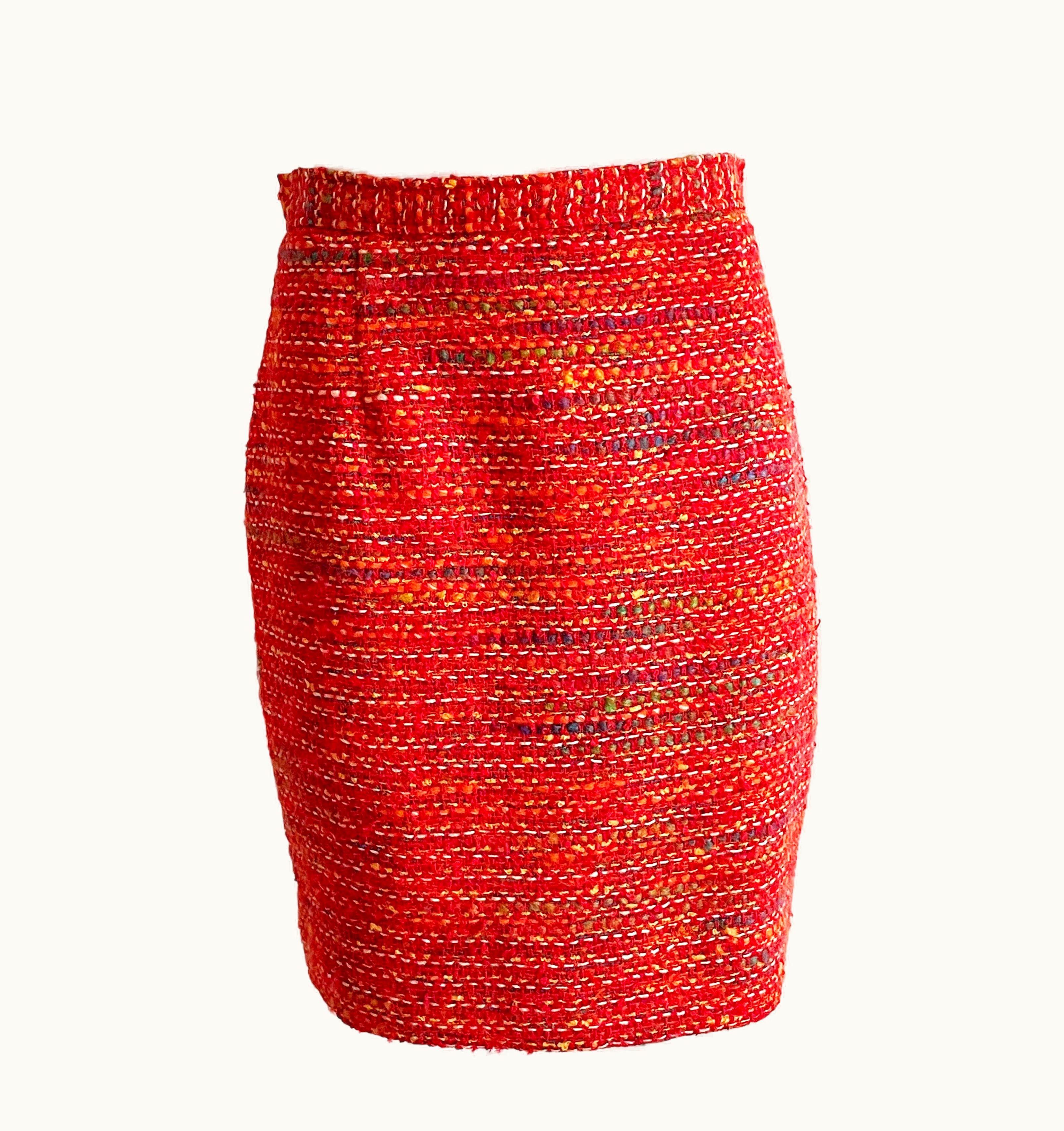 Valentino Valentino Skirt Wool Mohair Blend Boucle Knit Vintage 90s