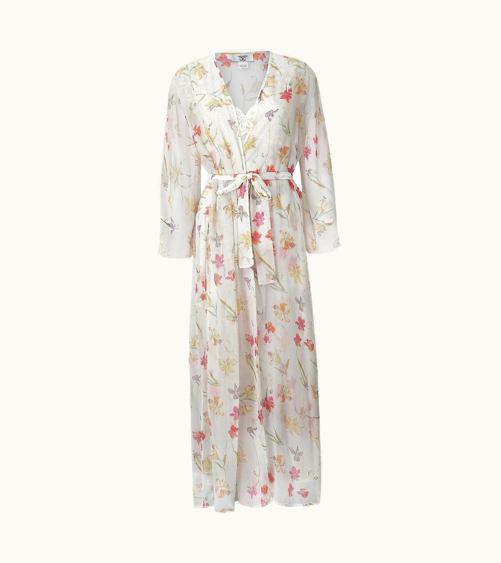 Valentino 1990s Valentino Floral Georgette Lingerie Set