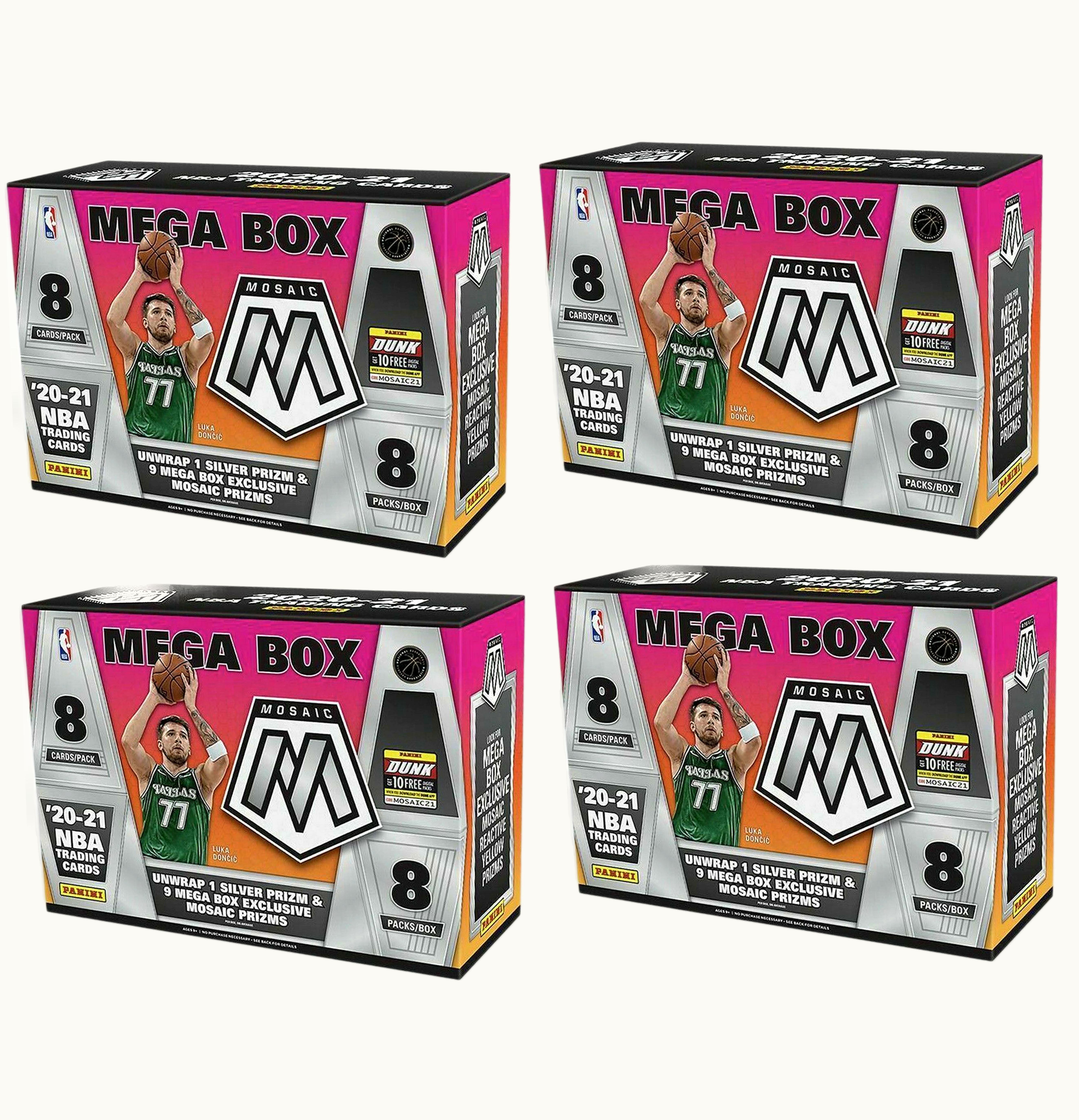 Panini 2020 21 Panini Mosaic Basketball Mega Box Silver Prizm 8 Packs 4x Lot