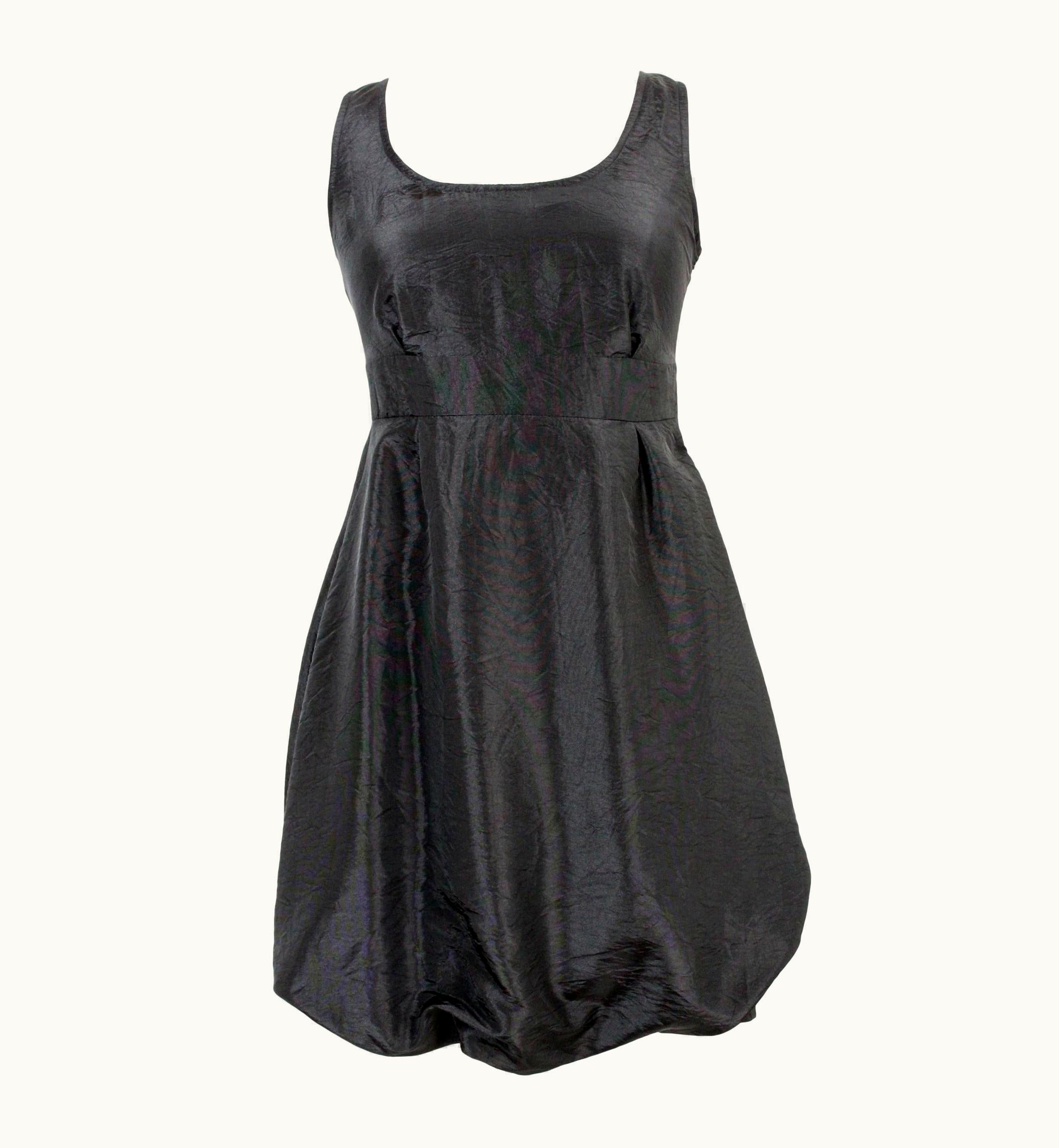 Valentino Red Valentino Black Jersey Evening Balloon Sheath Dress 2000s Nwt