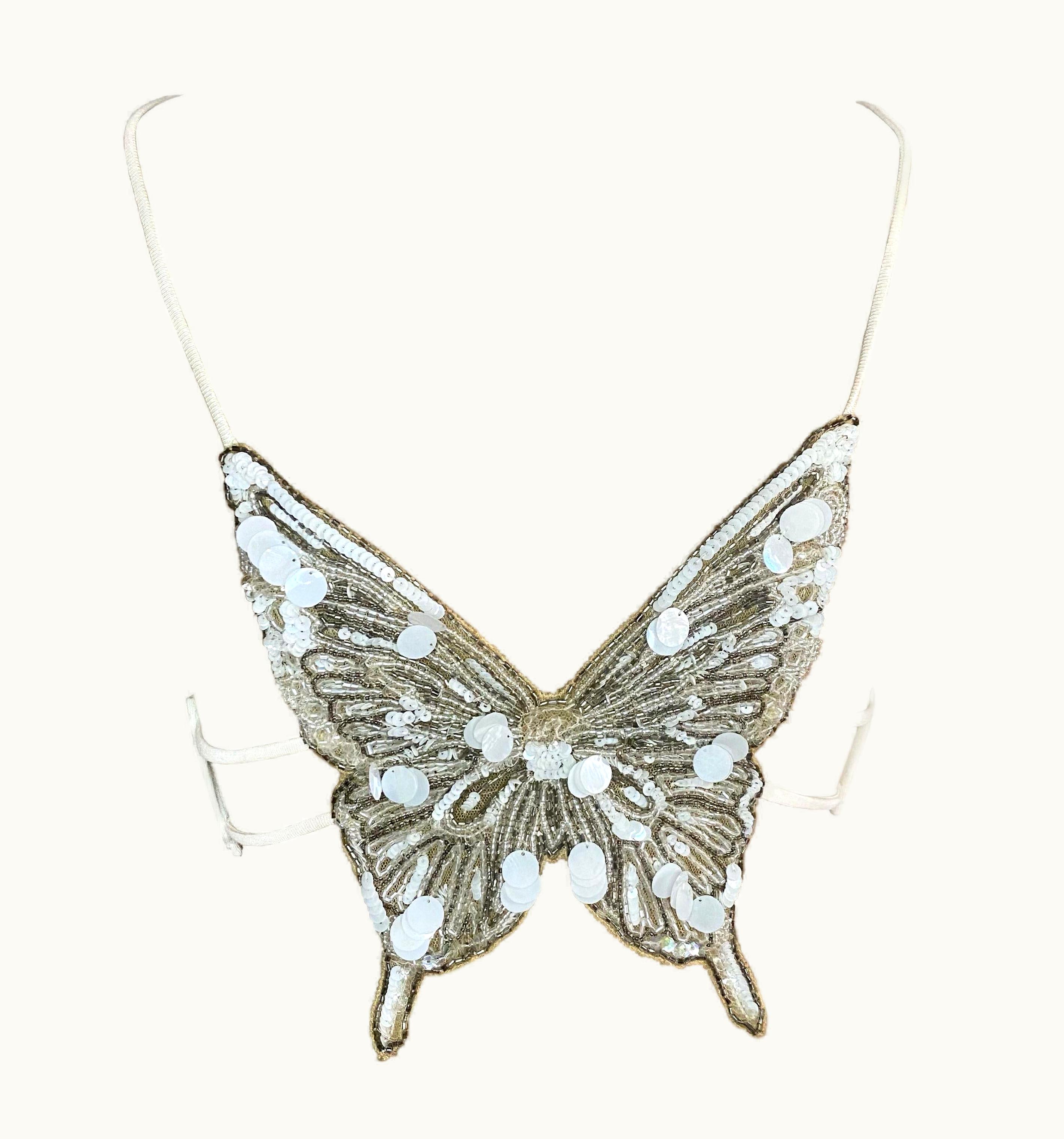 Valentino Valentino S/S 2004 Back Butterfly Bra + Top