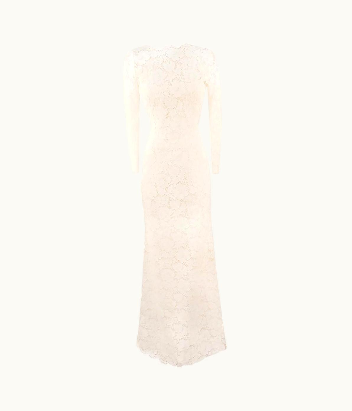 Valentino White Lace Maxi Dress UZ0611822