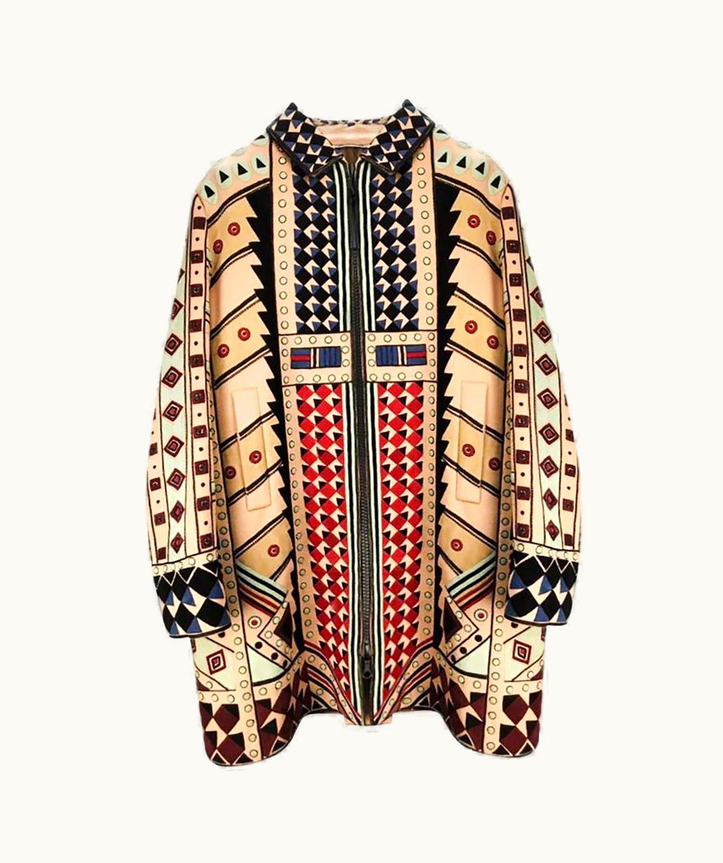 Valentino Men' Wool Printed Coat It