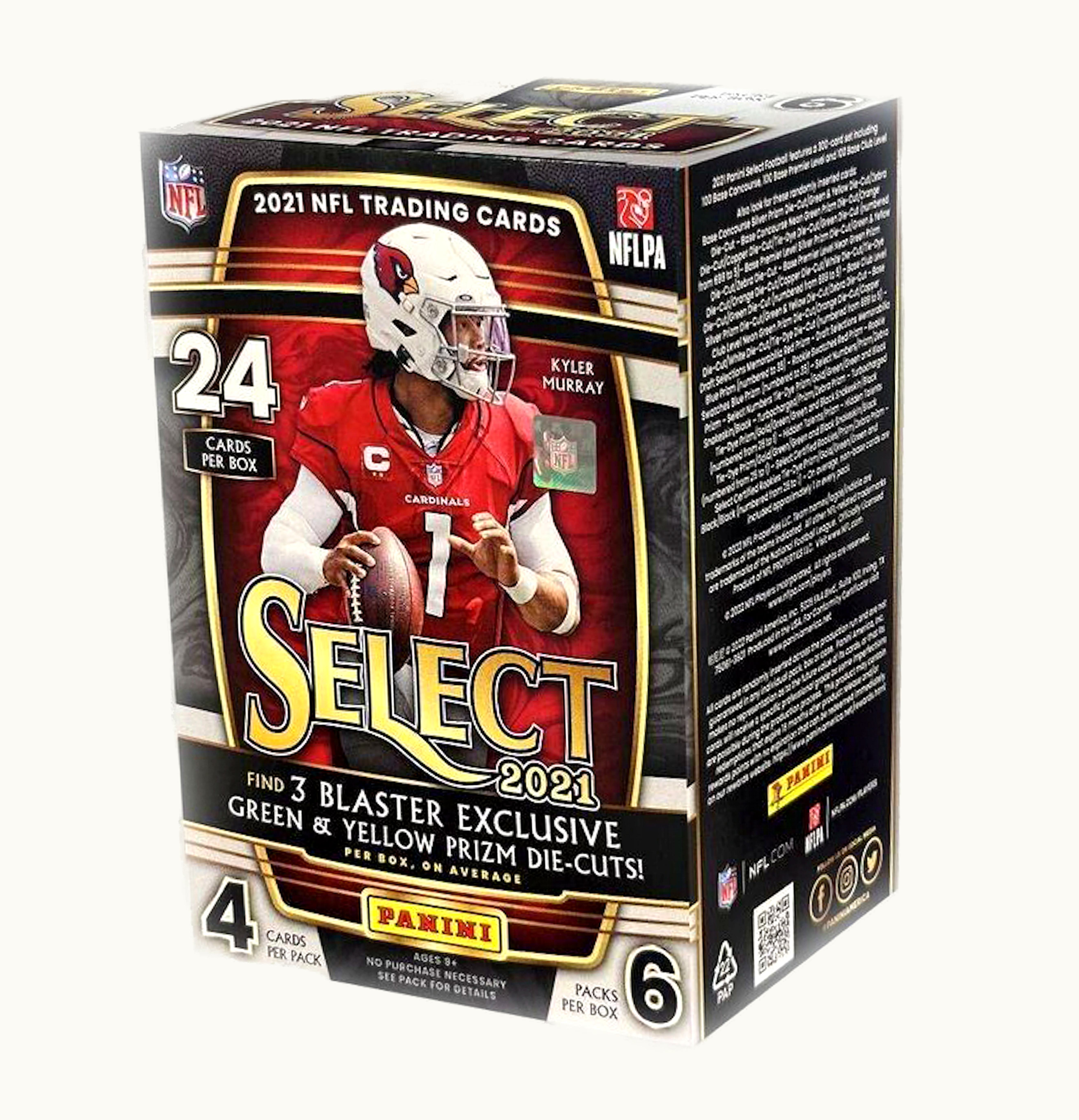 Panini 2021 Panini Select Football Blaster Box Green Yellow Prizm Die Cuts
