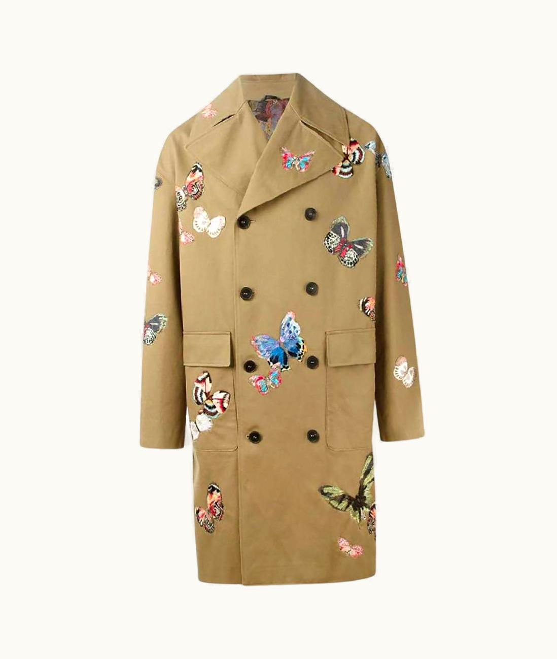 Valentino Cotton Khaki Men' Trench Coat From Celebrity Closet It