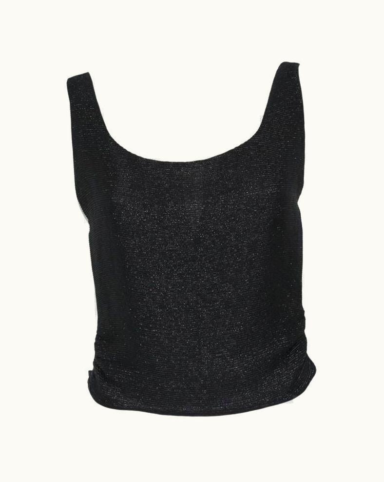 Valentino Garavani Black Lurex Top