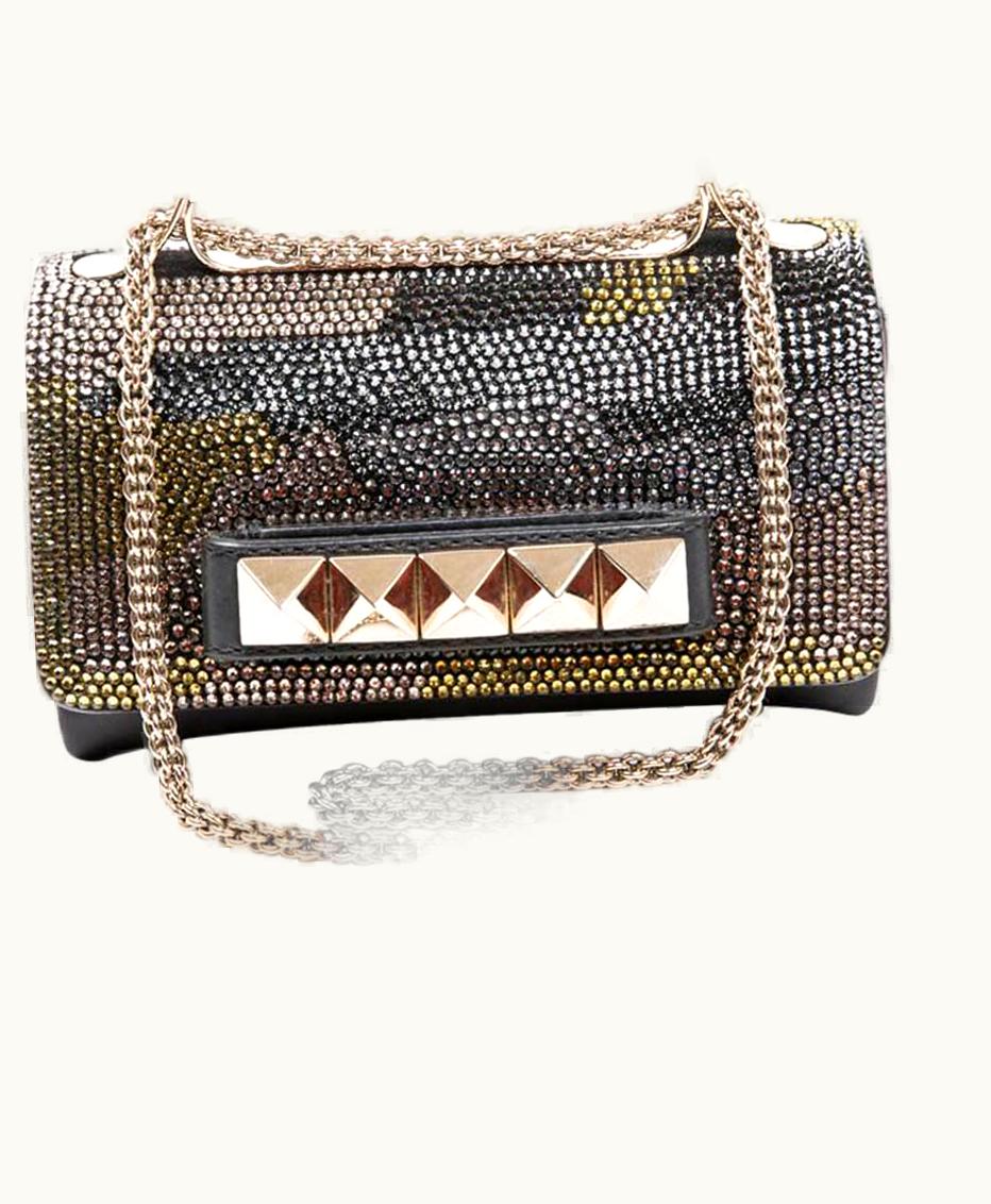 Valentino Garavani 'Vavavoom' Model Bag In Rockstud Crystal Mesh