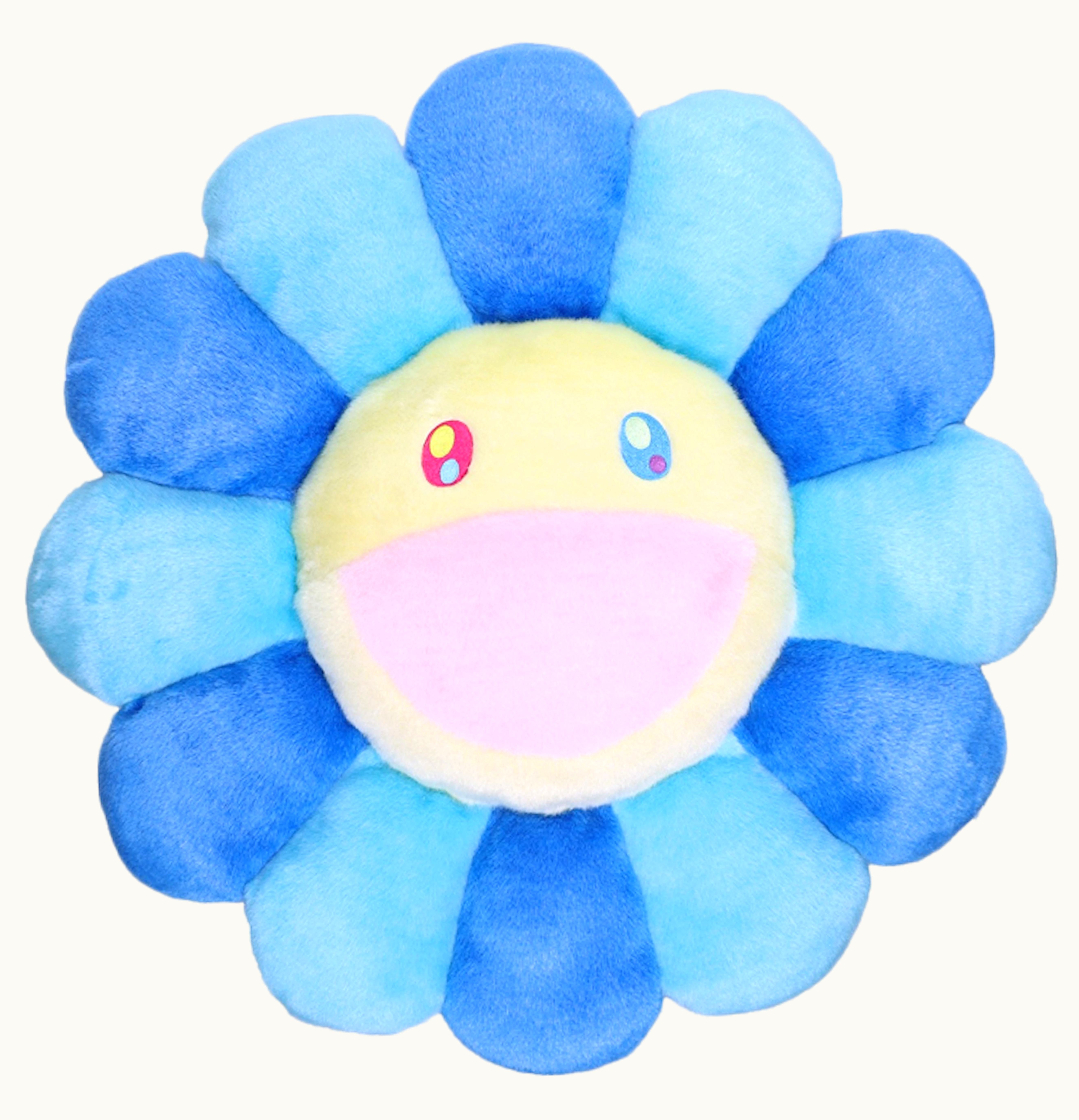Takashi Murakami Takashi Murakami Flower Plush 60CM Blue Turquoise Yellow