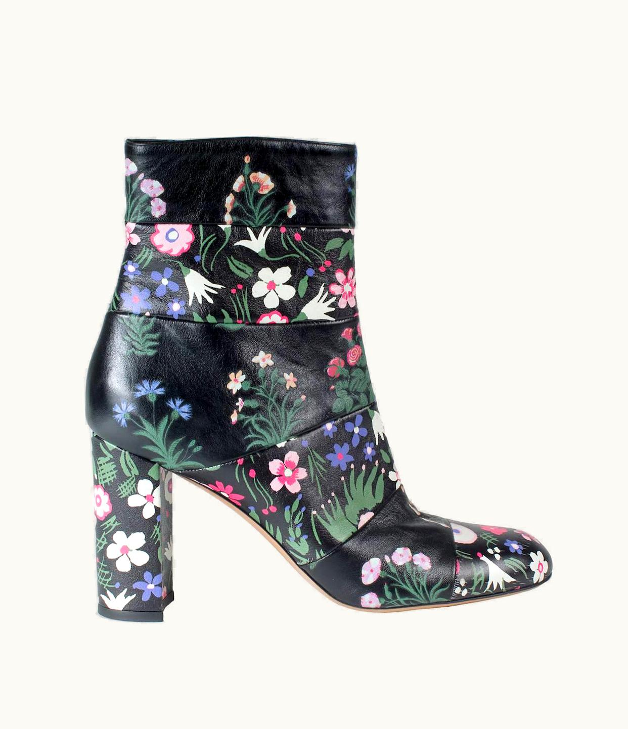 Valentino Valentino Floral Leather Boots