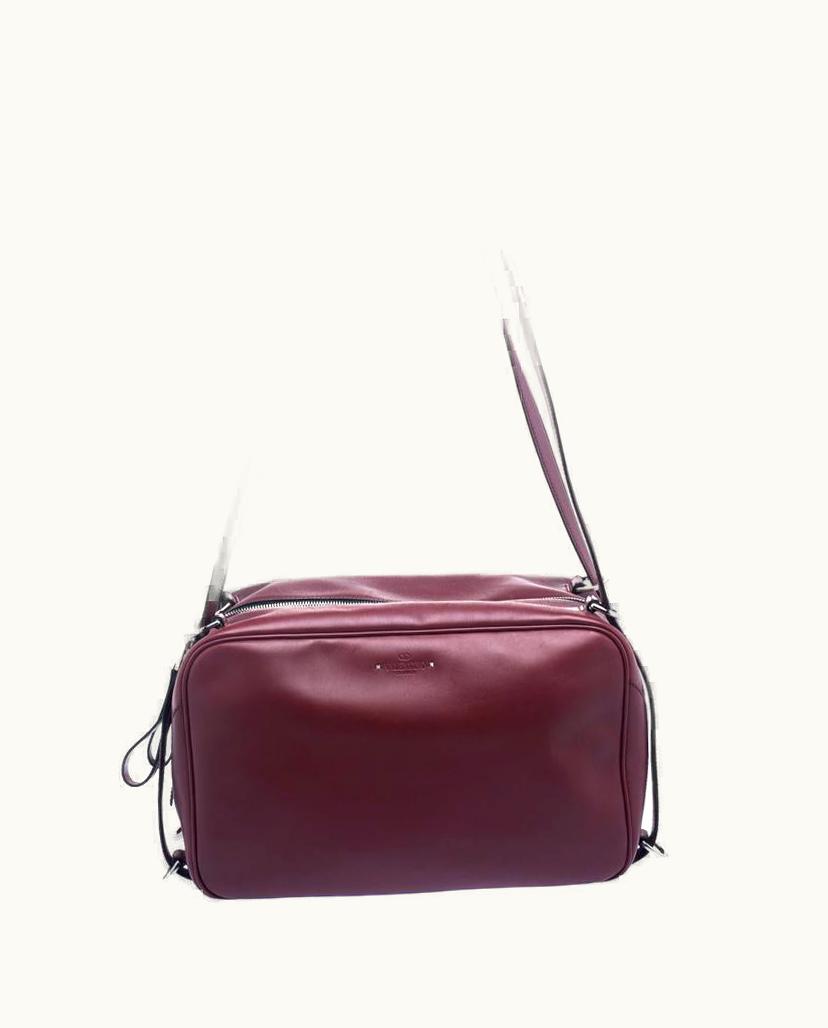 Valentino Valentino Burgundy Leather Bag