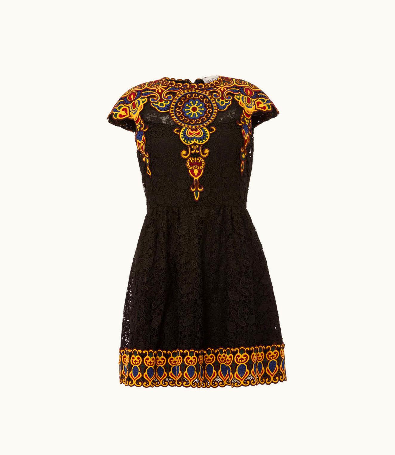 Valentino Valentino 2014 Spring Summer Ready To Wear Collection Black Lace Dress Look