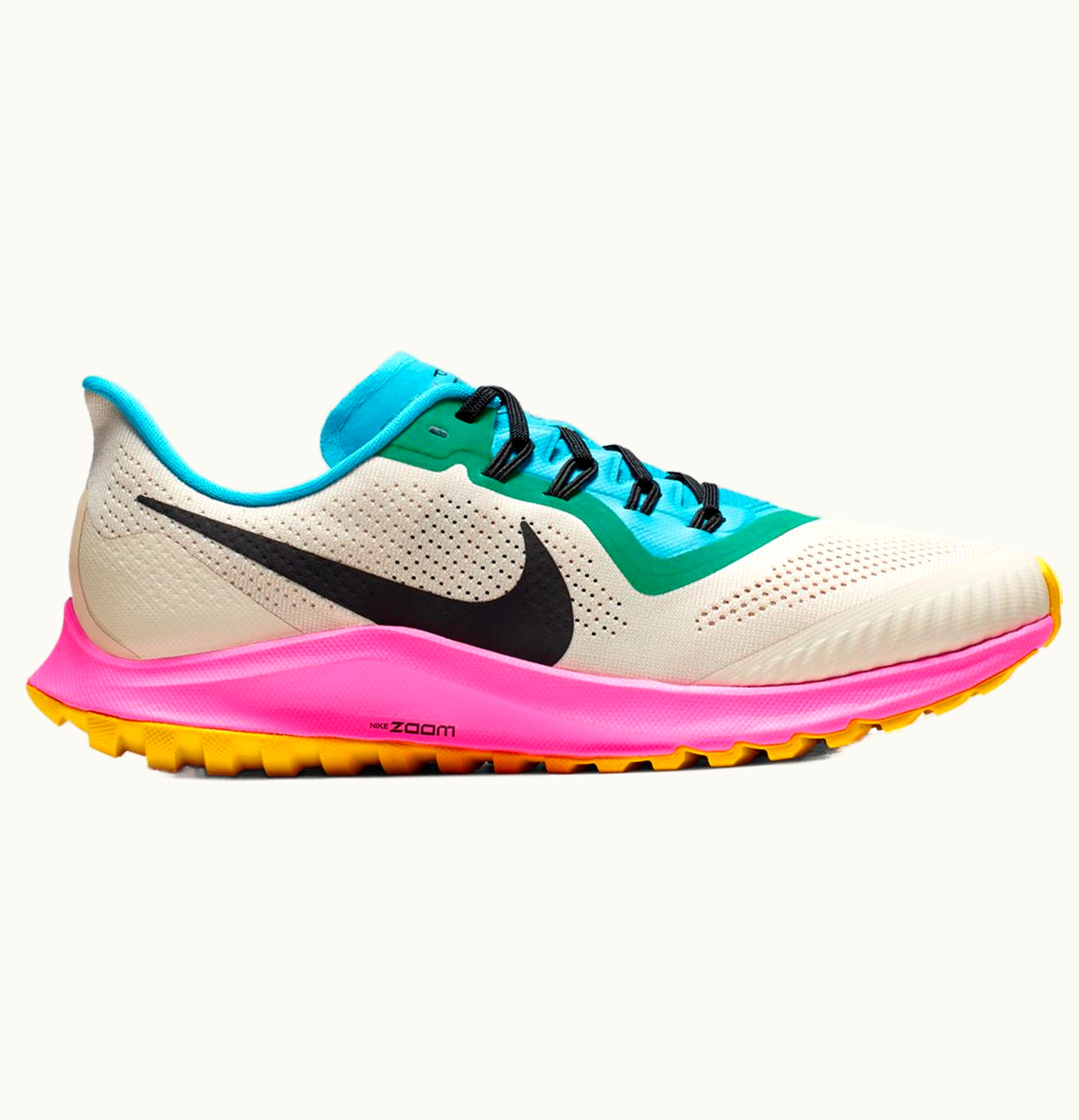 Nike Nike Air Zoom Pegasus 36 Trail Light Orewood Brown Pink Blast Blue Lagoon