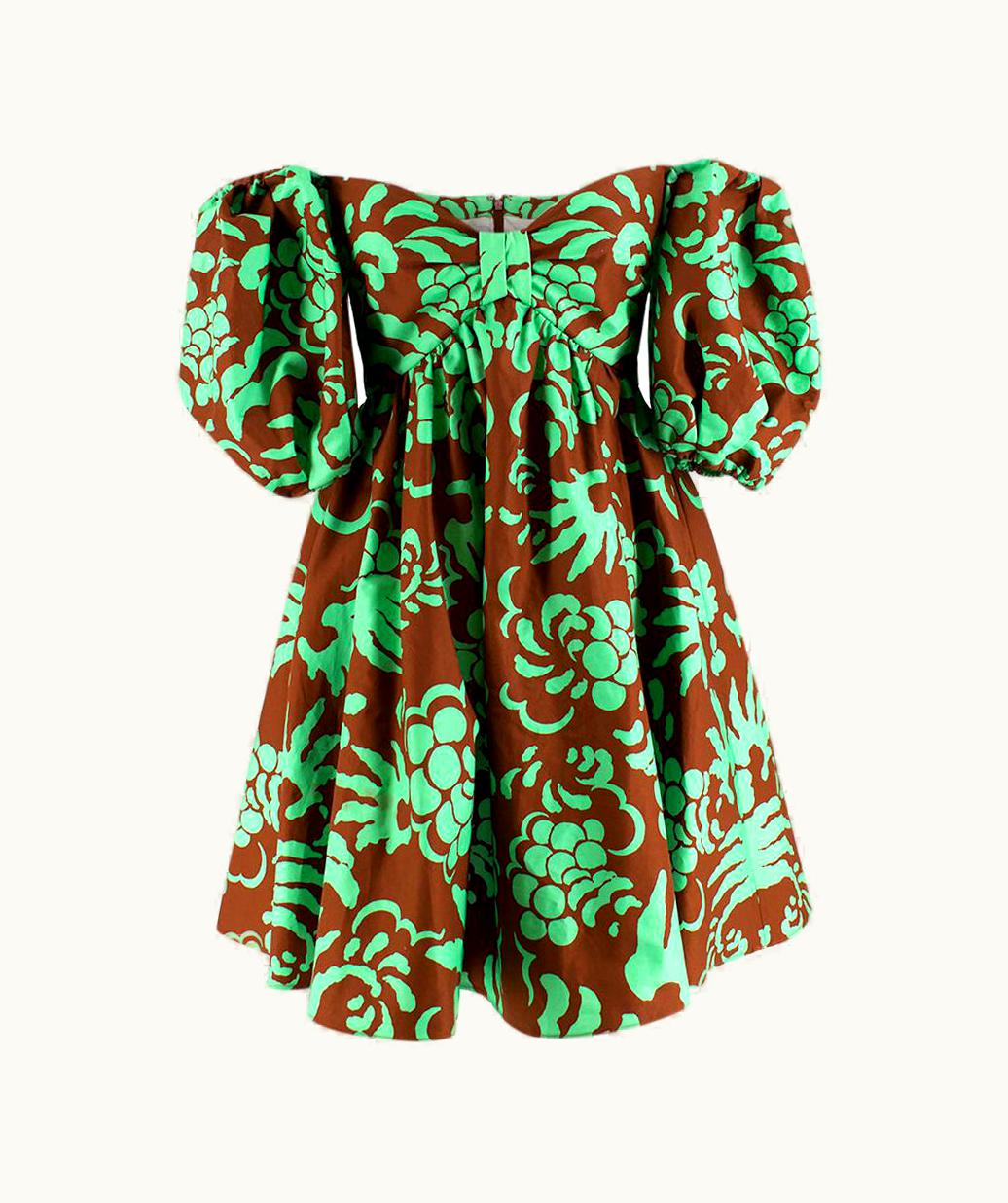 Valentino Valentino Off-the-shoulder Printed Mini Dress