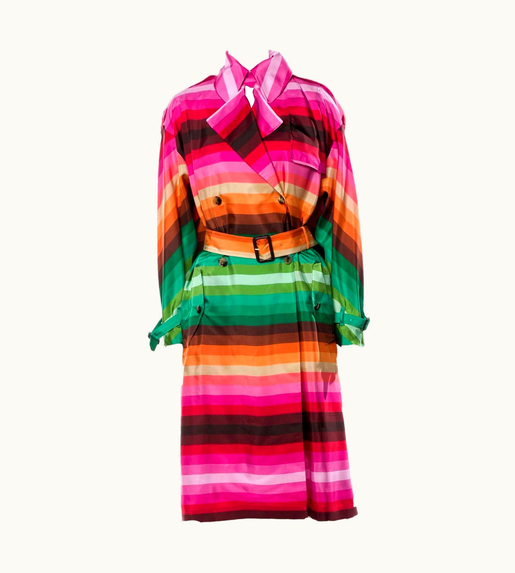 Valentino With Tags Rare Valentino Silk Trench Coat Jacket $6200 Fall