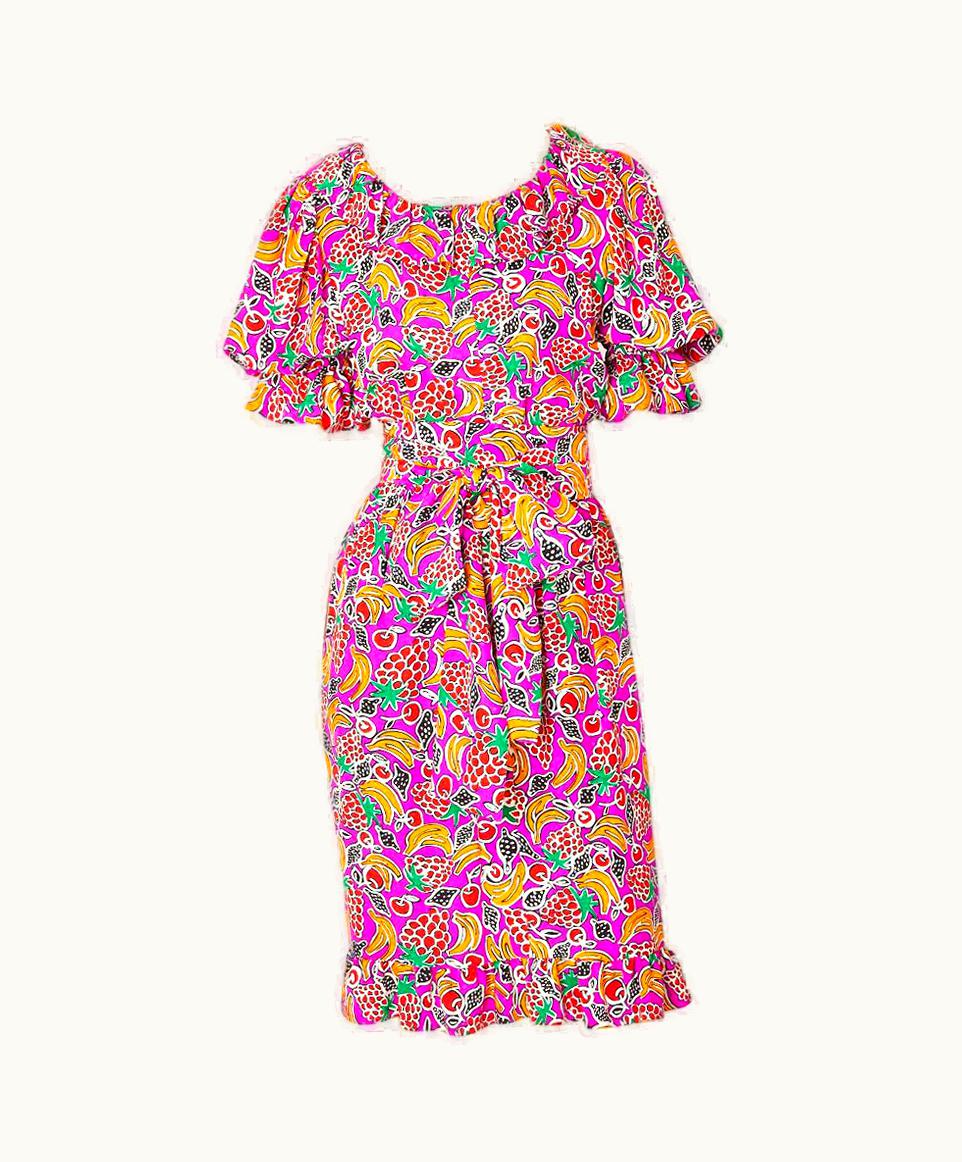 Givenchy Givenchy Boutique Tropical Fruit Pattern Dress