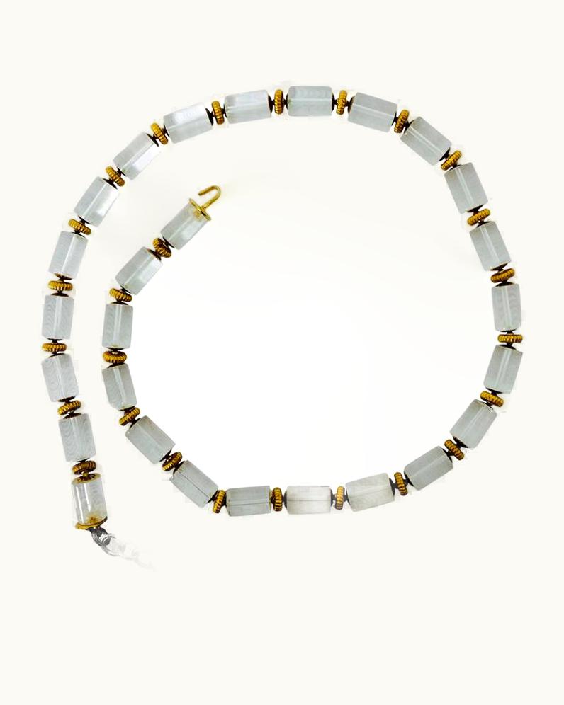 Givenchy Vintage Givenchy Lucite & Gold Metal Necklace Or Belt 1970s