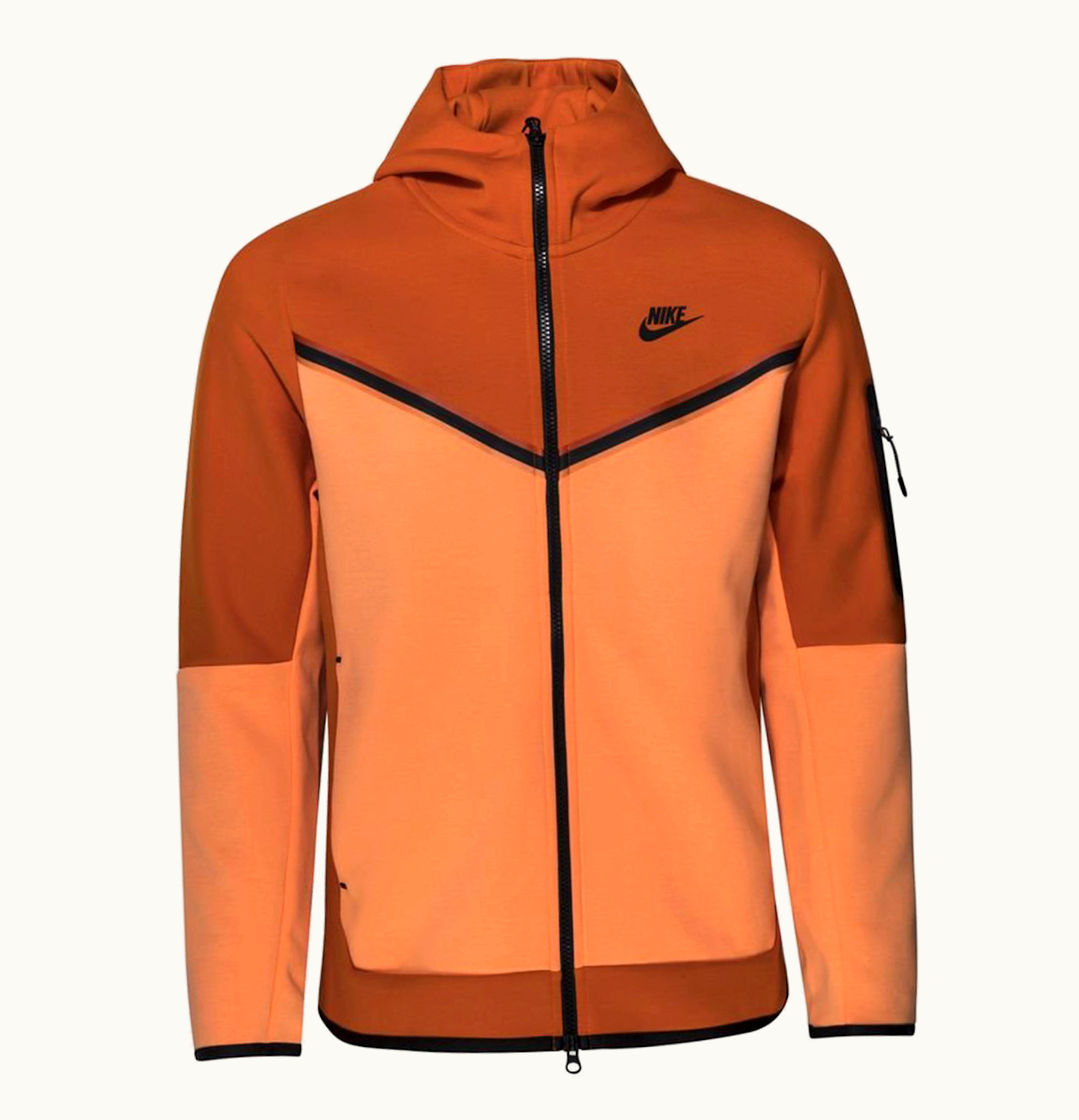 Nike Nike Tech Fleece Full Zip Hoodie Campfire Orange Orange Frost Black