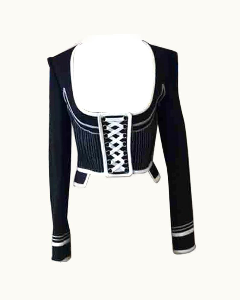 Givenchy Givenchy Black White Bolero Corset Jacket