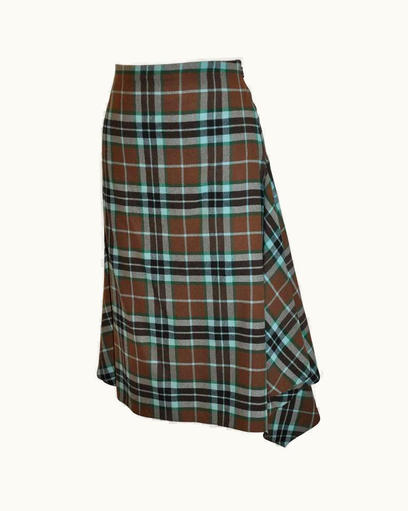 Givenchy Givenchy Multi-Color Plaid Deconstructed Skirt