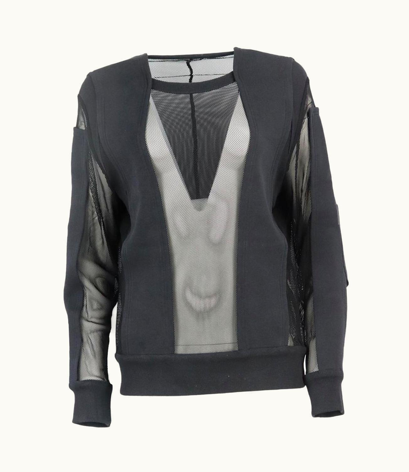 Givenchy Givenchy Mesh Paneled Cotton Sweatshirt Small
