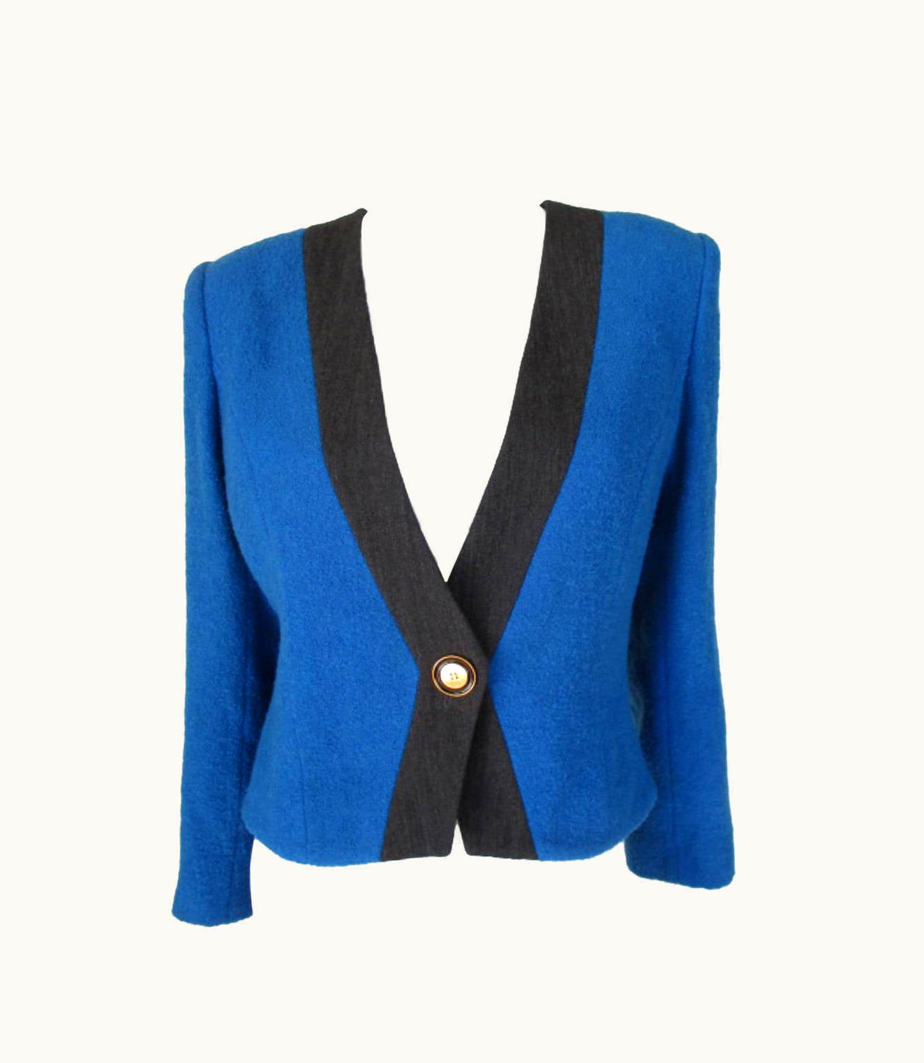 Givenchy Givenchy Vintage Royal Blue And Grey Jacket