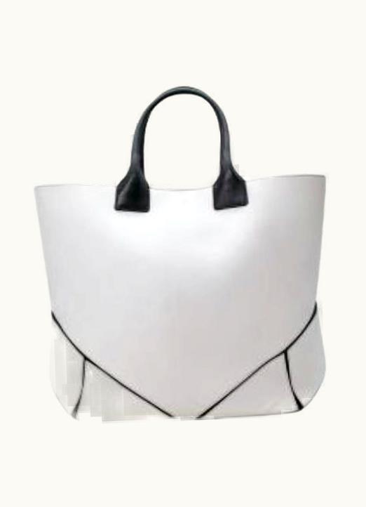 Givenchy Givenchy White & Black Leather Easy Tote Bag