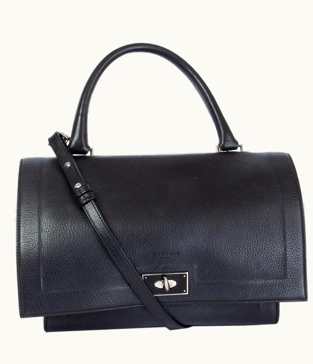 Givenchy Givenchy Black Leather Shark Mini Shoulder Bag