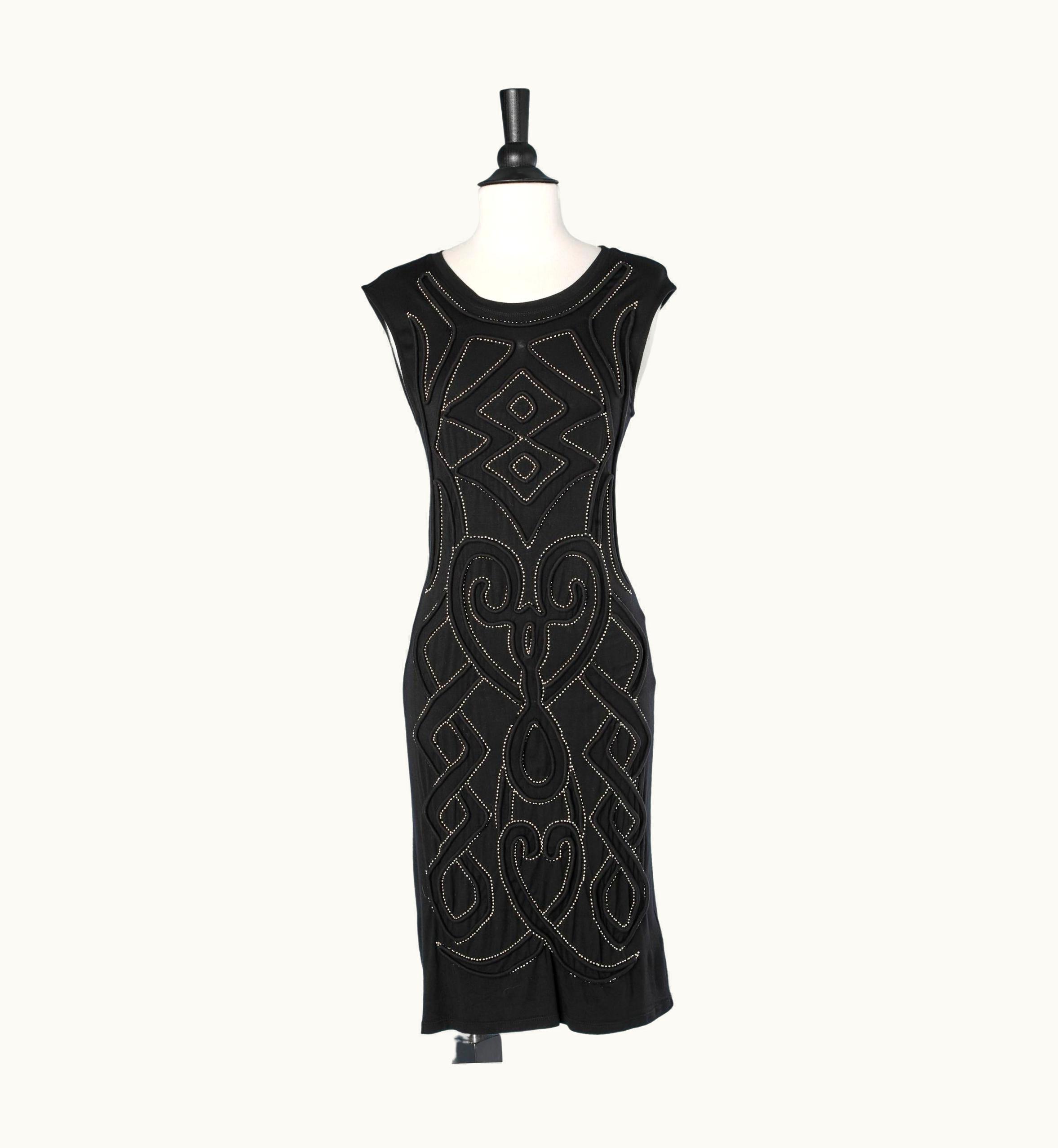 Givenchy Black Jersey Dress With Beads Embroideries Givenchy