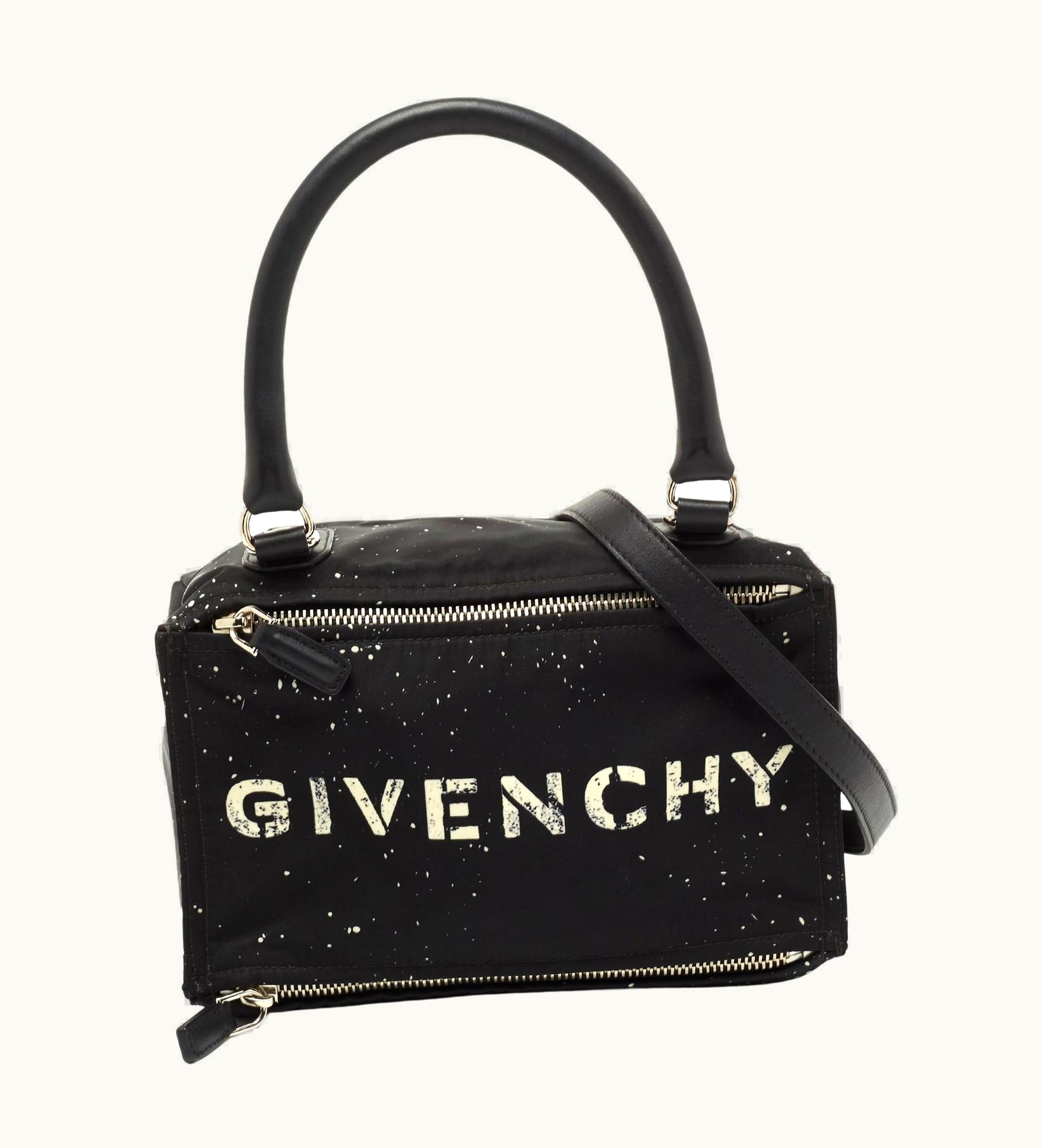 Givenchy Givenchy Black Canvas And Leather Pandora Box Bag