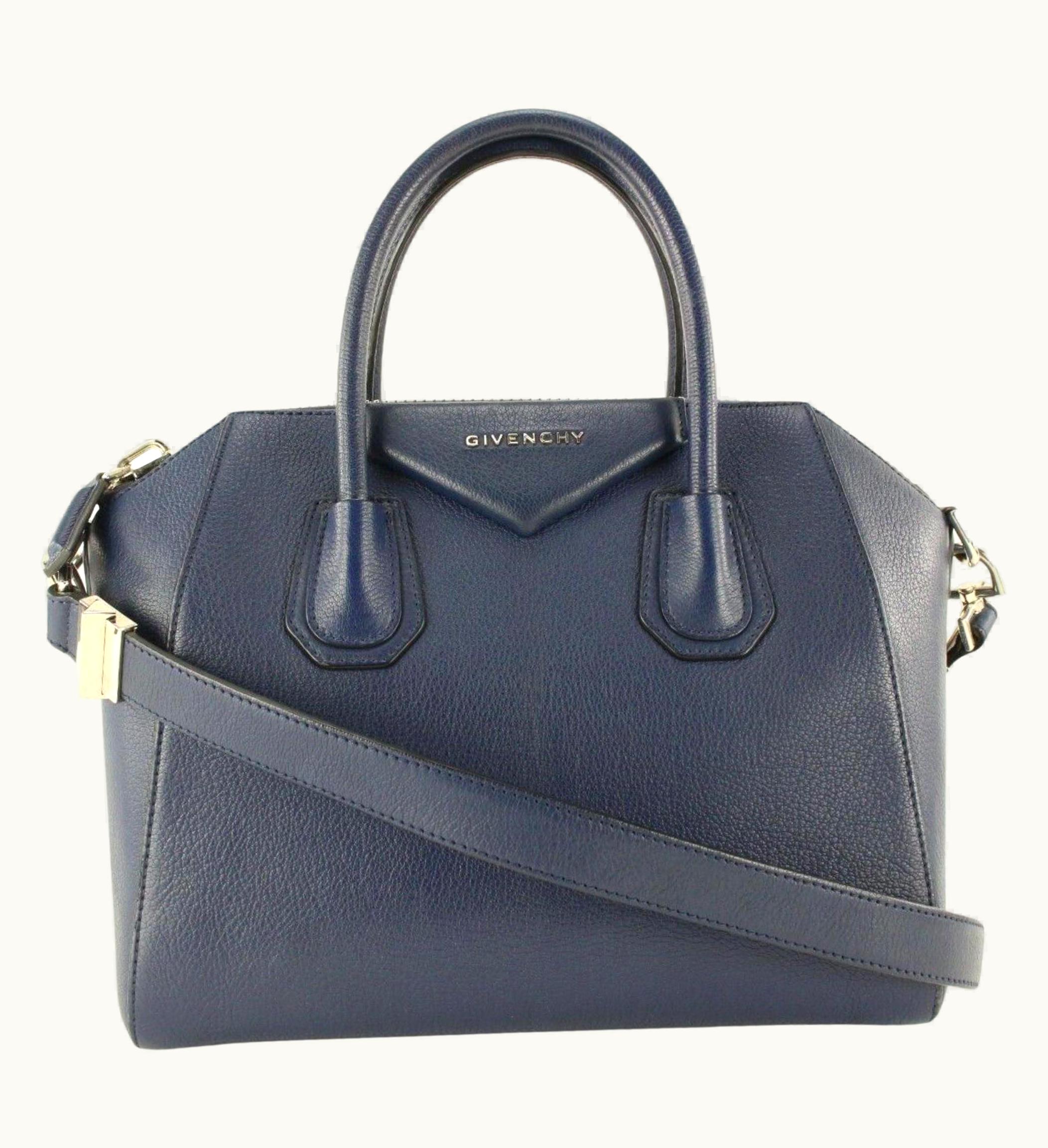 Givenchy Givenchy Navy Blue Goatskin Leather Antigona Small 1gv1213