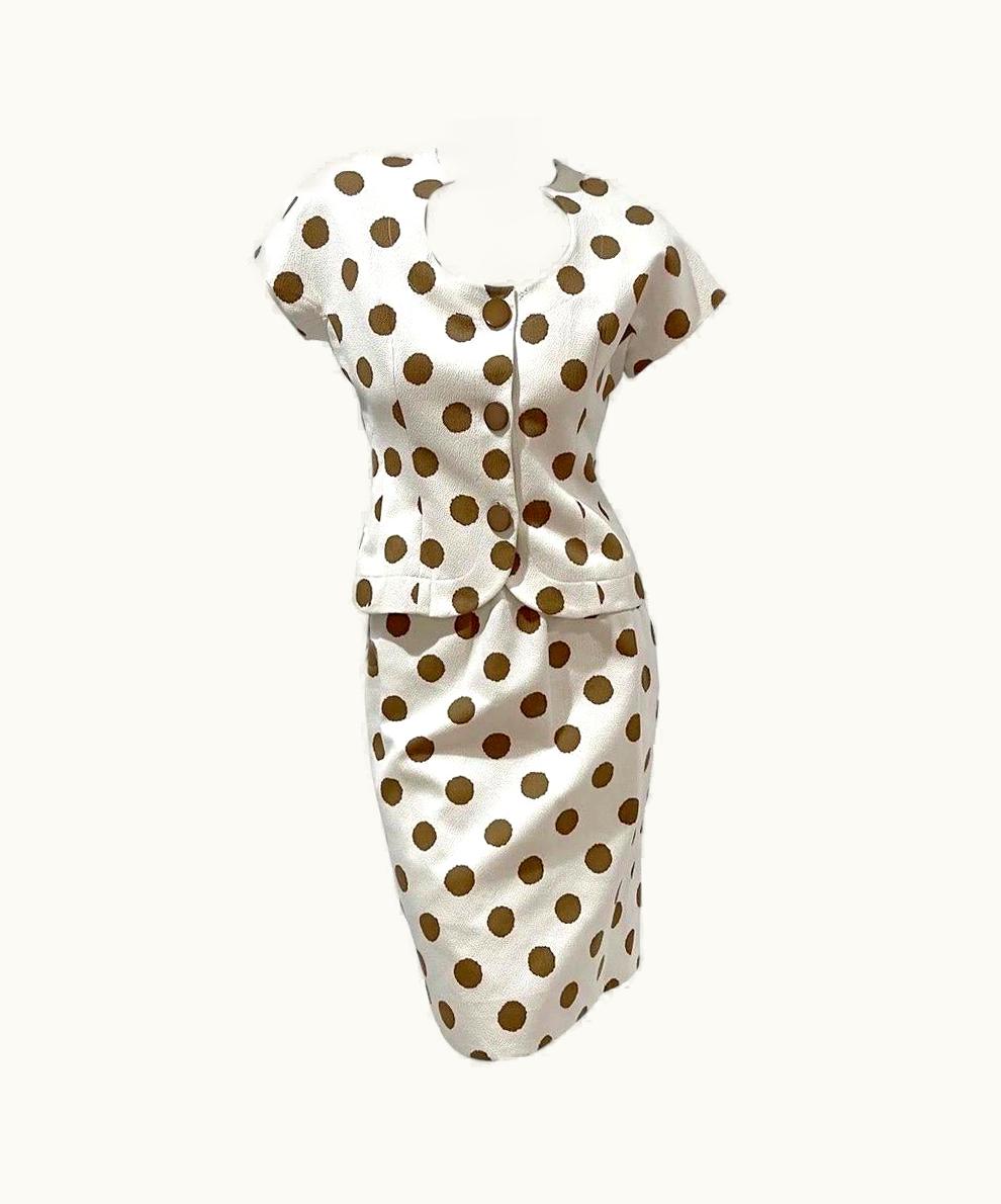 Givenchy Vintage Givenchy Polka Dot Skirt Set (Circa 1980s)