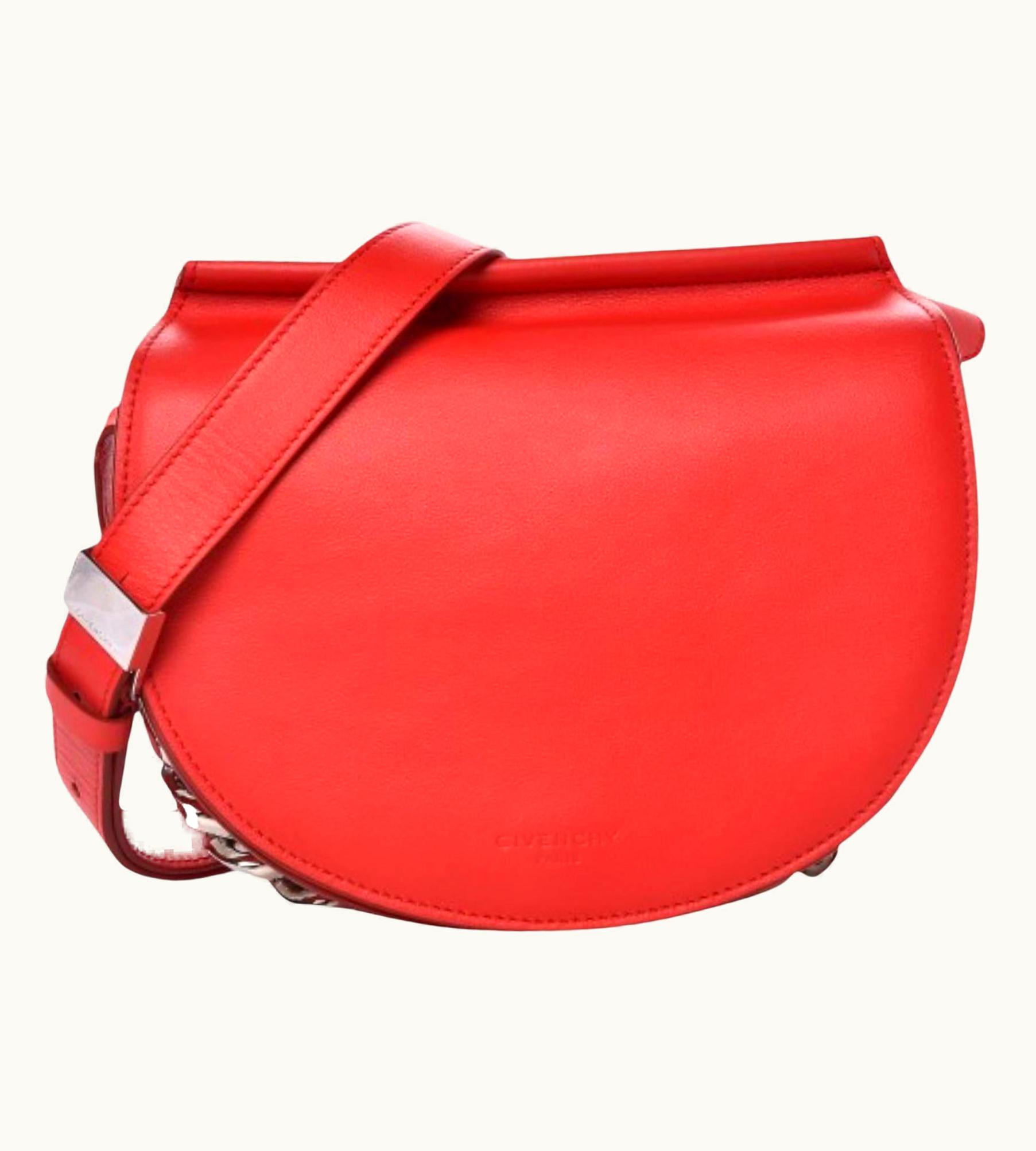 Givenchy Givenchy Calfskin Mini Infinity Saddle Bag Medium Red