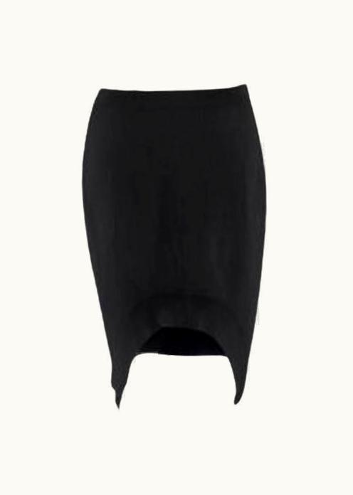 Givenchy Givenchy Black Textured Knit Curved Hem Mini Skirt UZ0612441